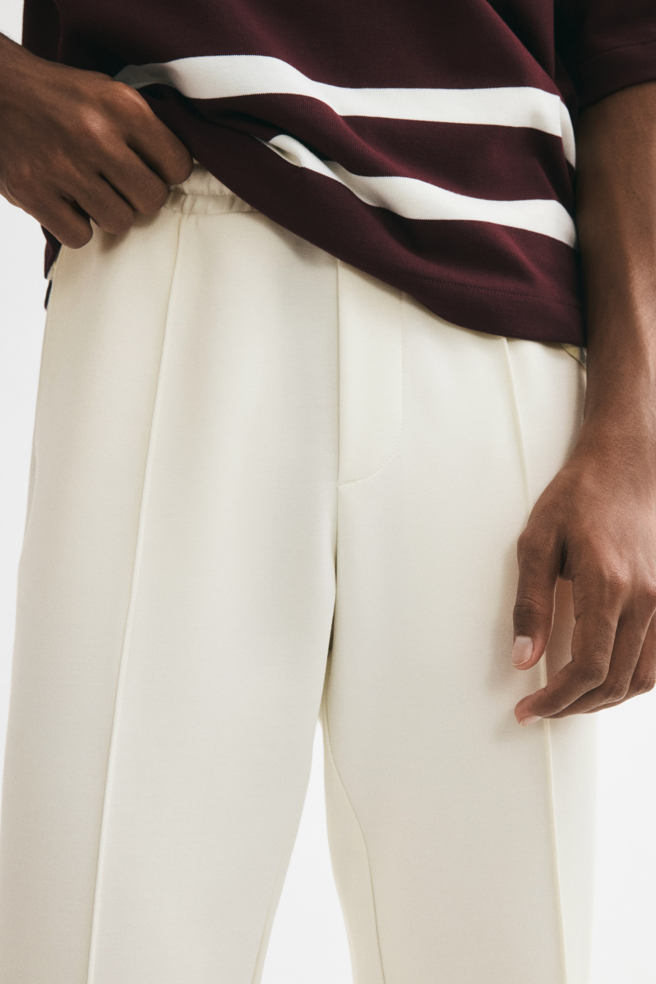 Regular-Fit Interlock Crease-Front Joggers
