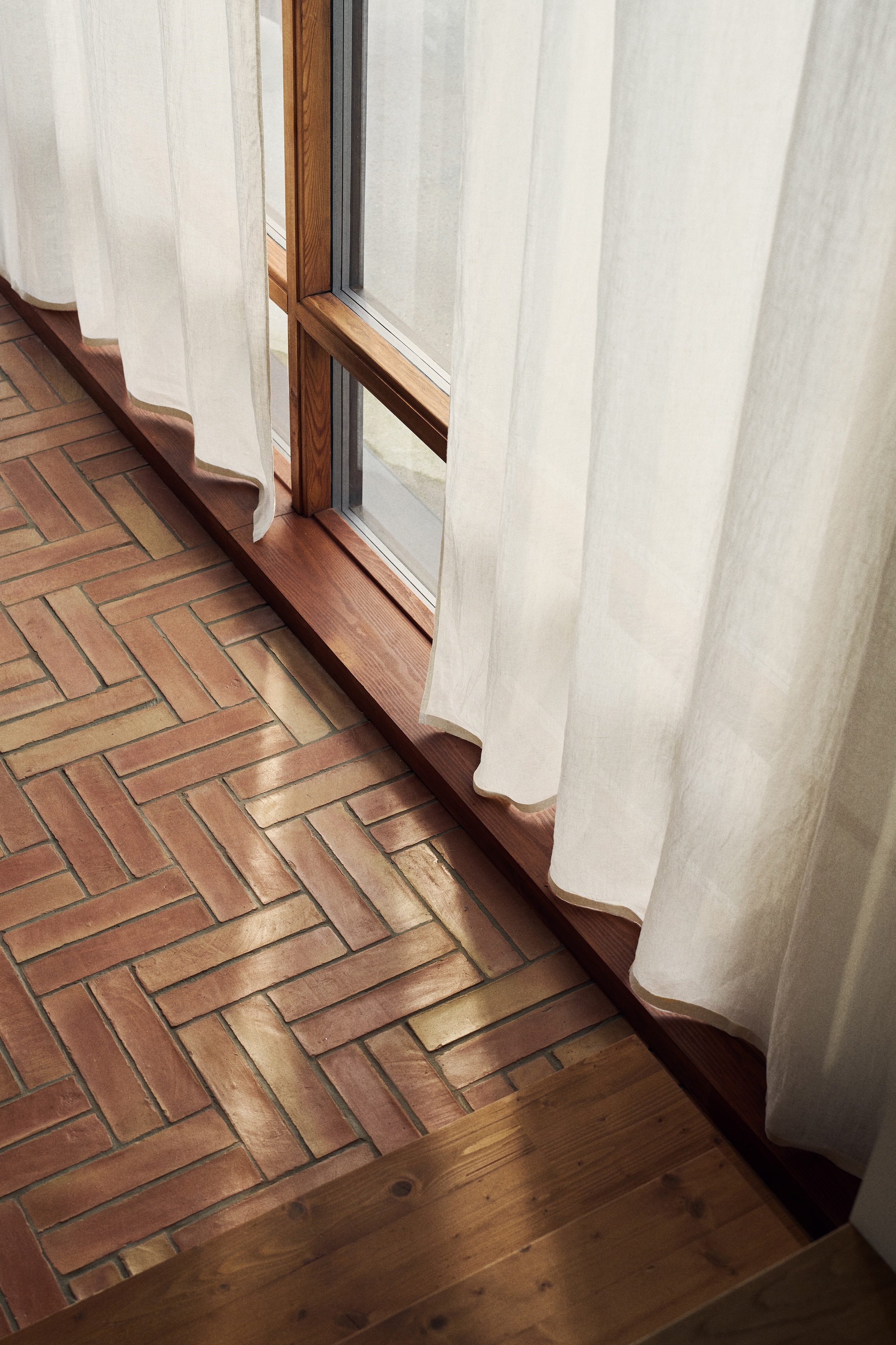 2er-Pack Leinenvorhänge - Cremefarben/Graubraun