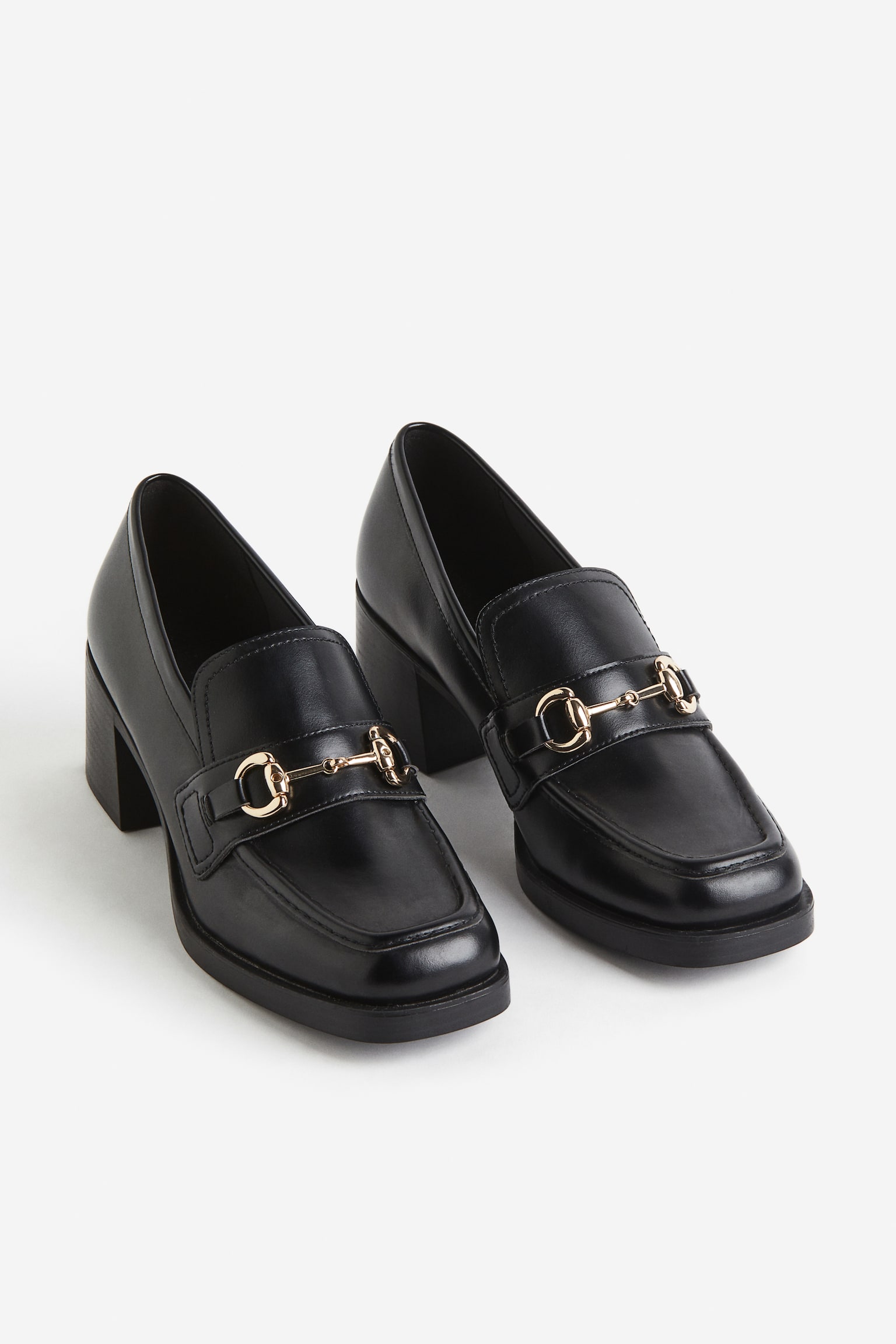 Heeled Loafers - Black - 2