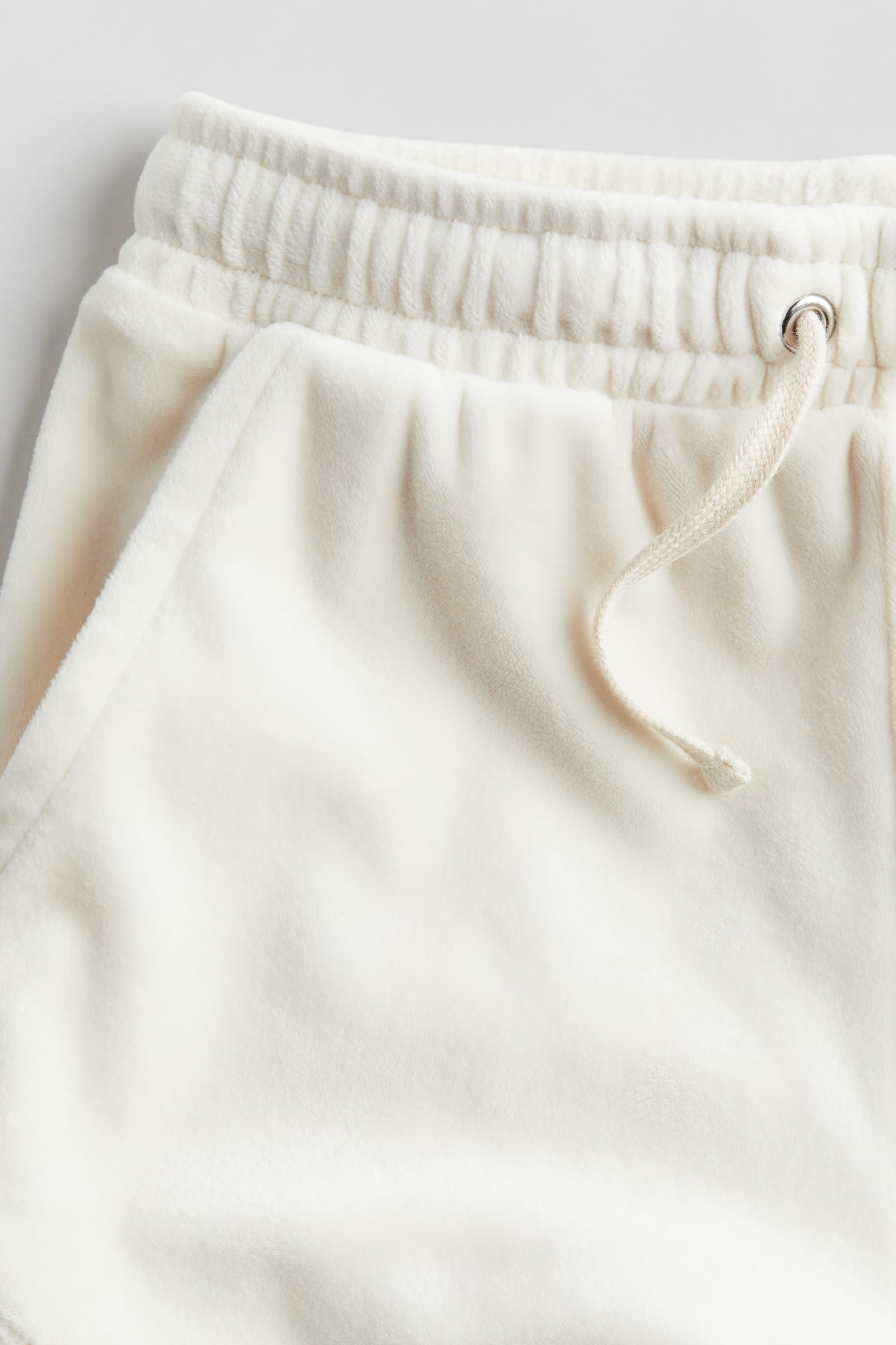 Velour pull-on shorts - Natural white/Light purple/Pink - 2