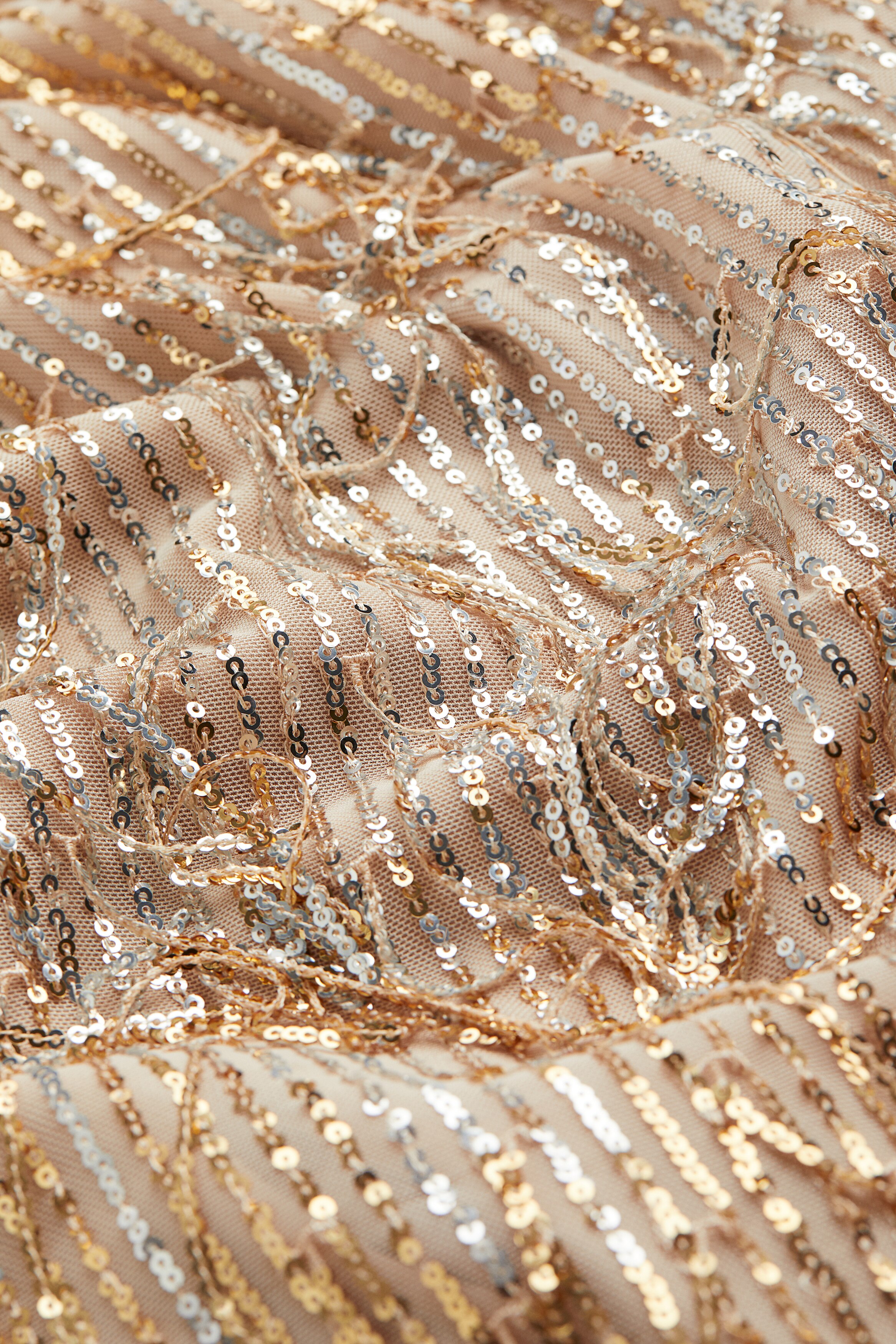 h&m gold fringe dress THE METALLIC MISCHA DRESS HERV LGER
