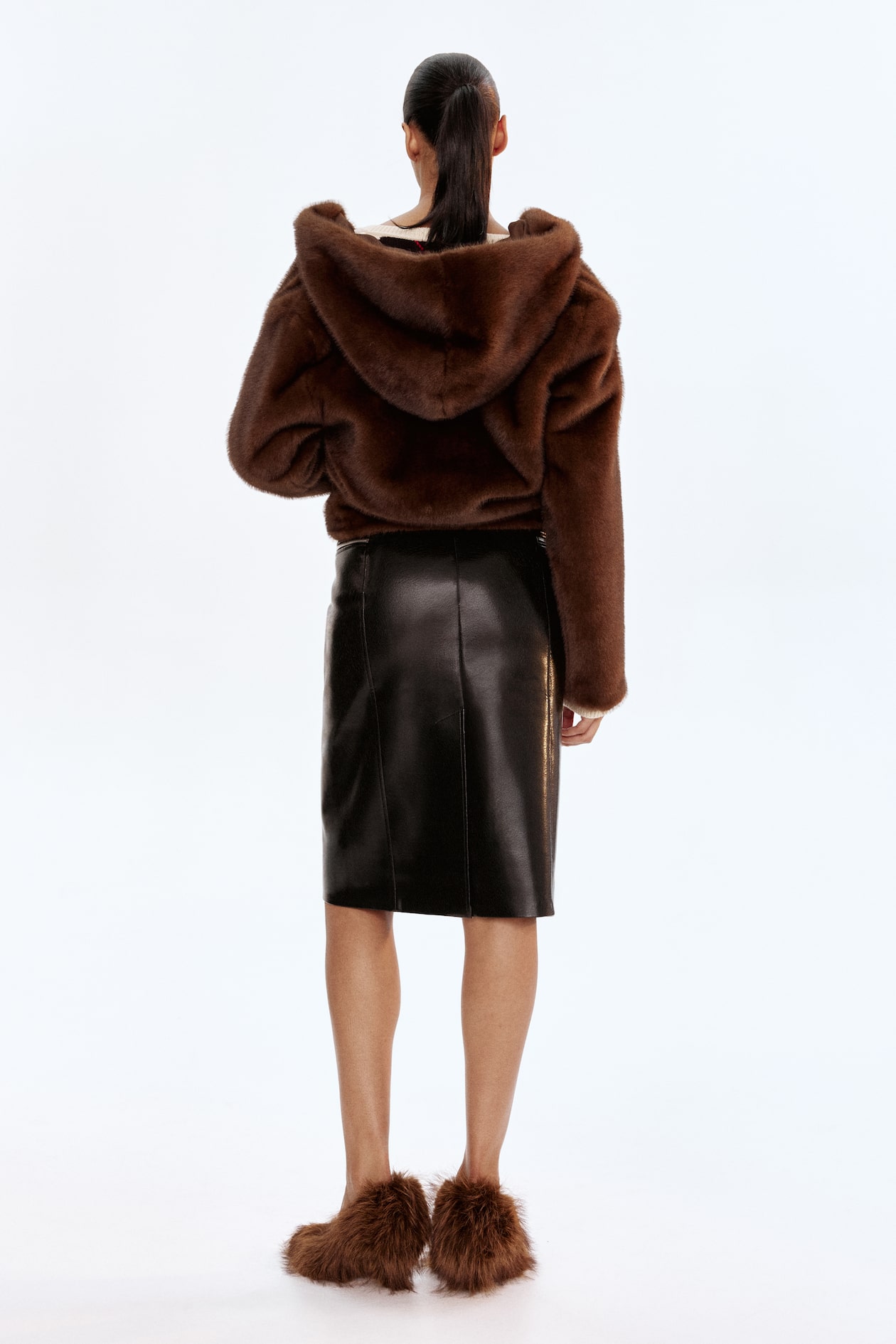 Coated Pencil Skirt - image 3