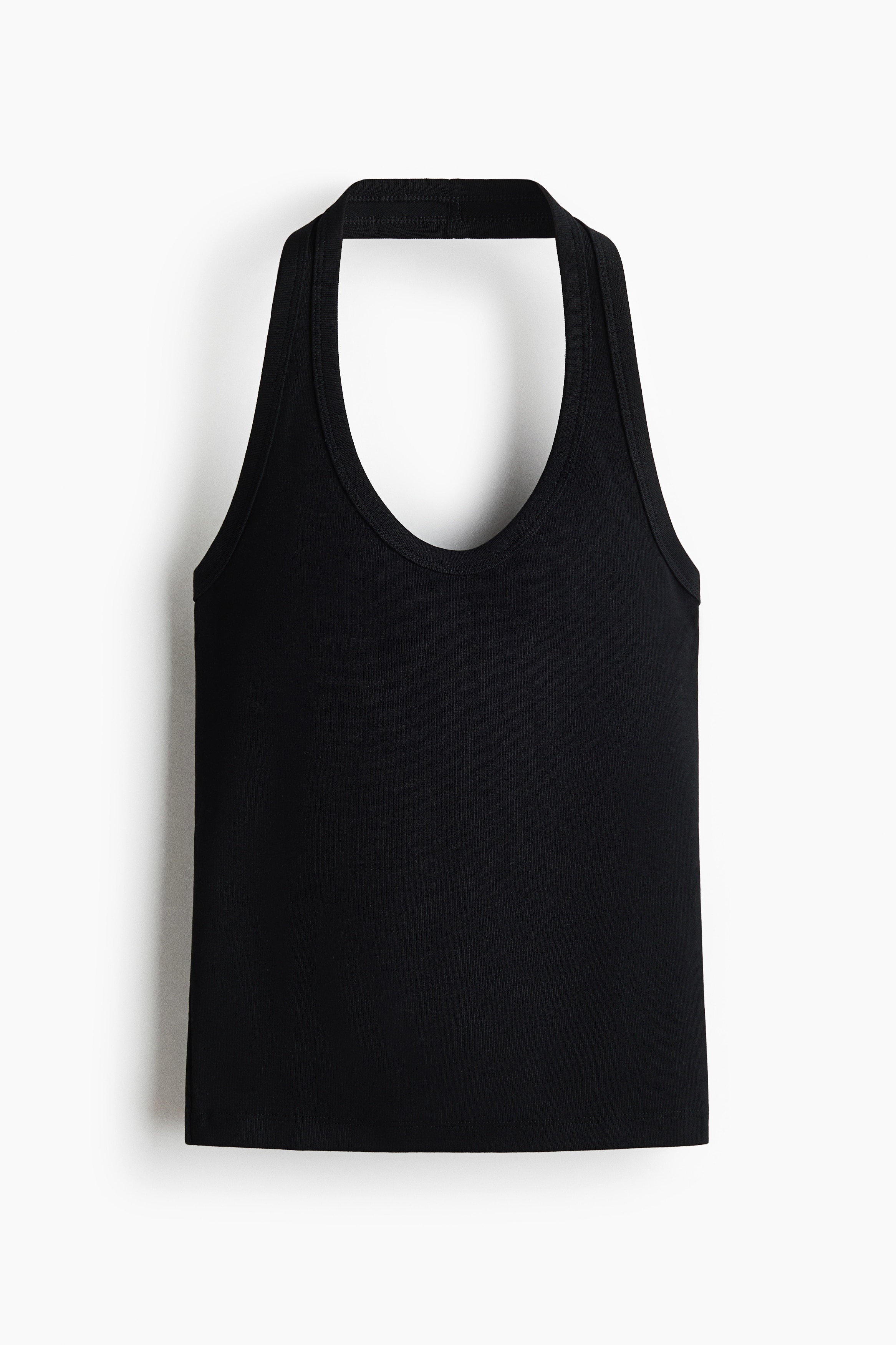 コットンホルターネックトップス - ブラック - レディース | H&M JP