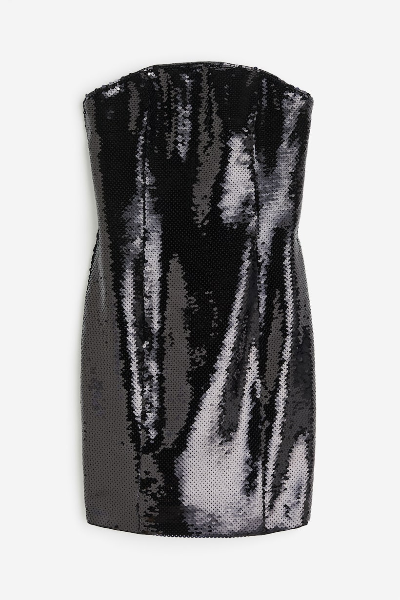 Vestido de lentejuelas negros Manga larga, Mini, Midi, Maxi H&M ES