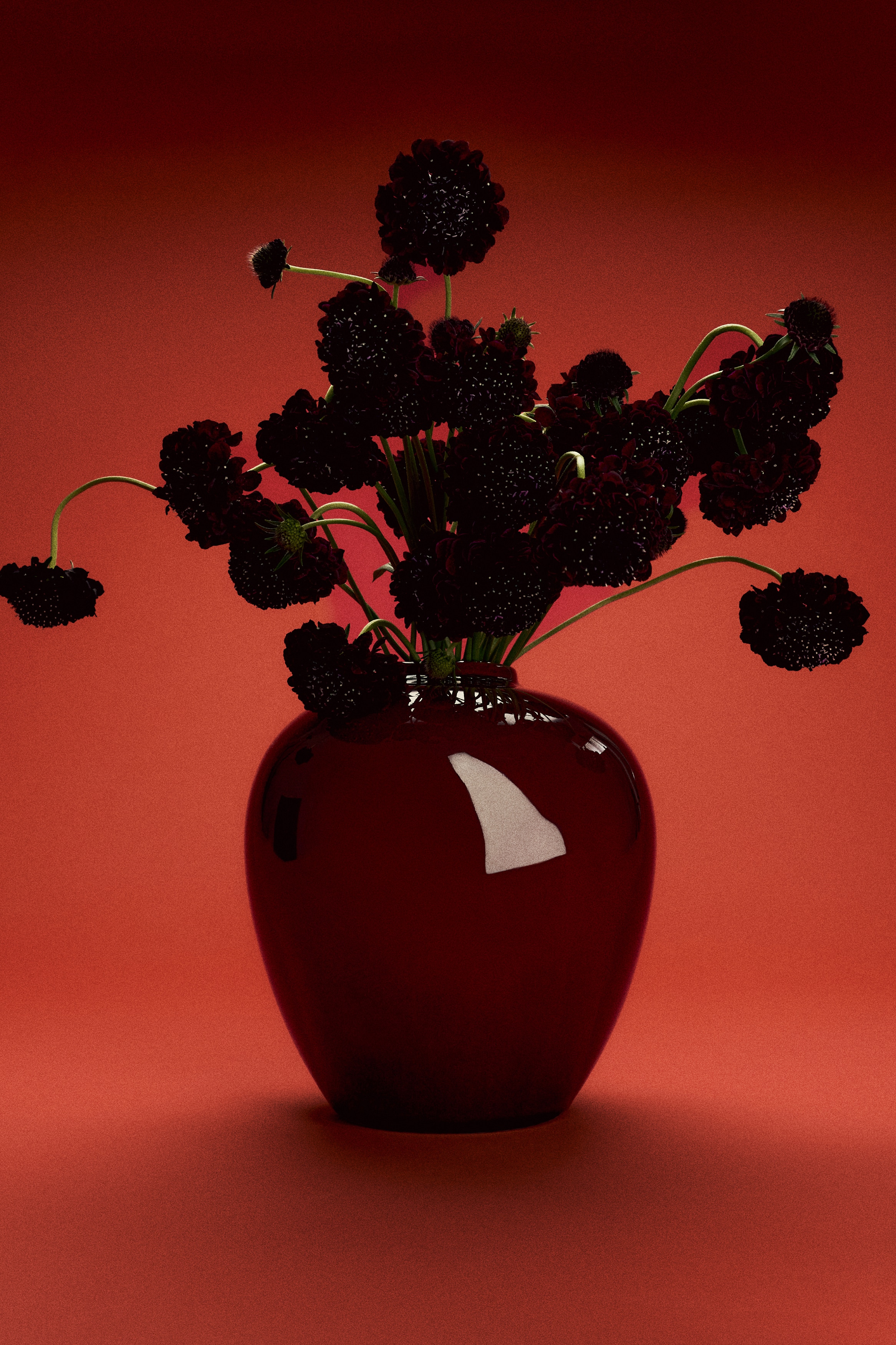 Stoneware Vazo - Bordo