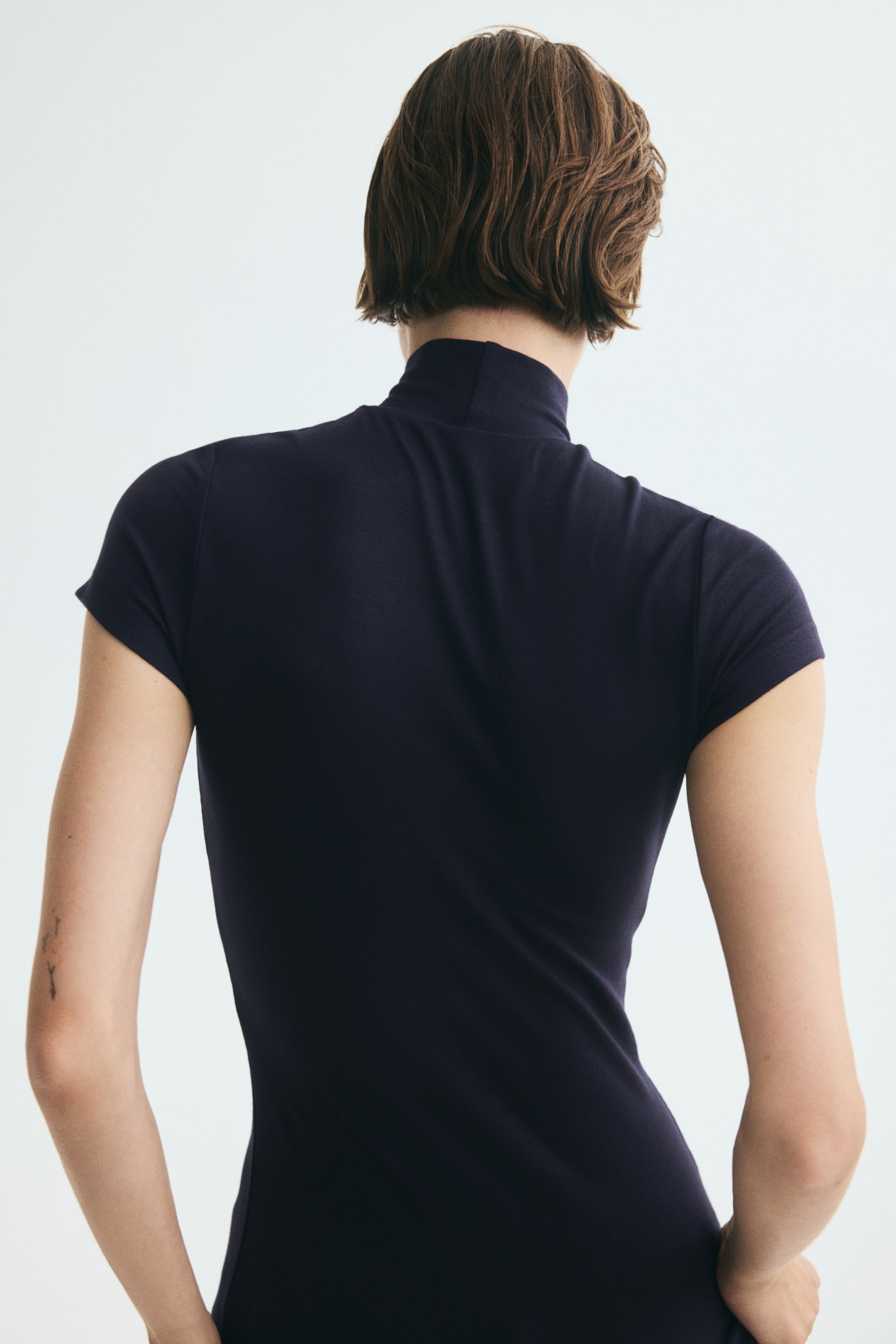 Mock Turtleneck Viscose Top