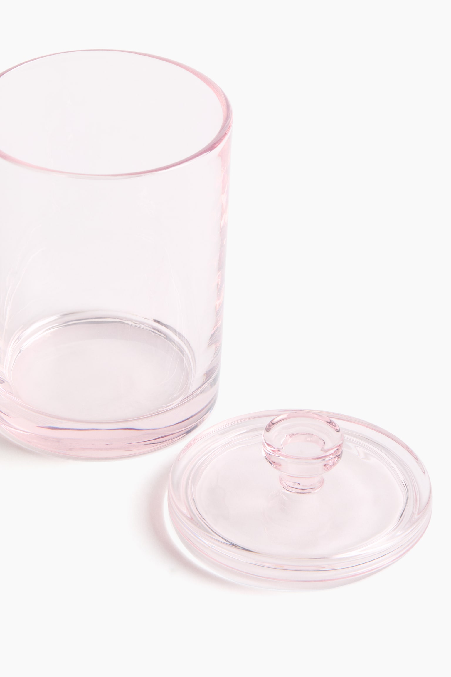 Glass jar with a lid - Light pink/Transparent - 3