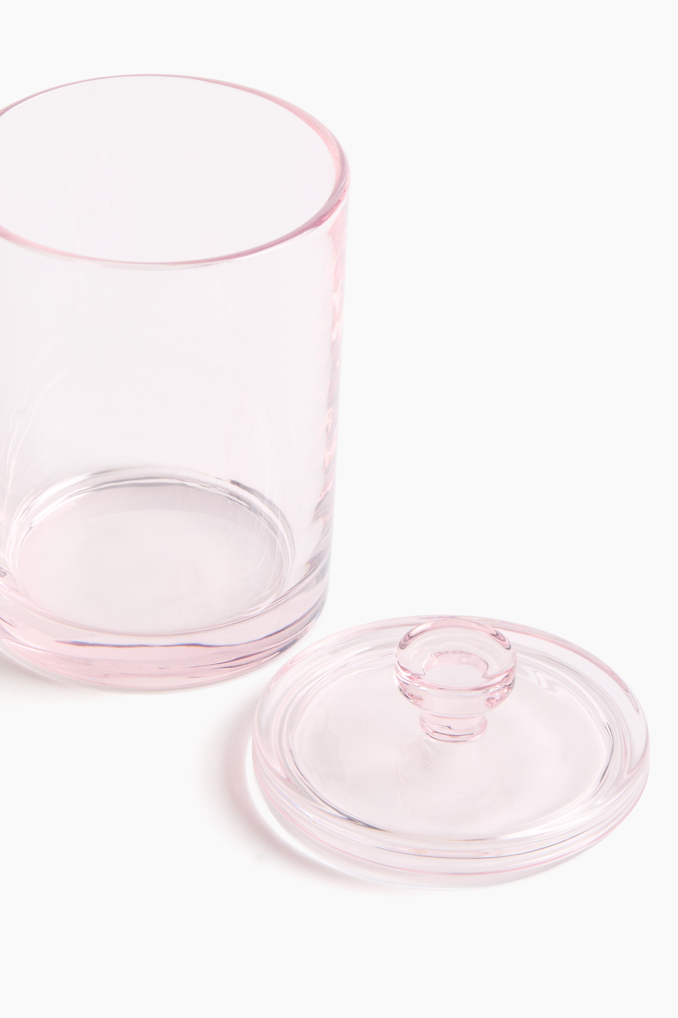 Light pink Glass Jar with Lid at H&M Home | H&M US
