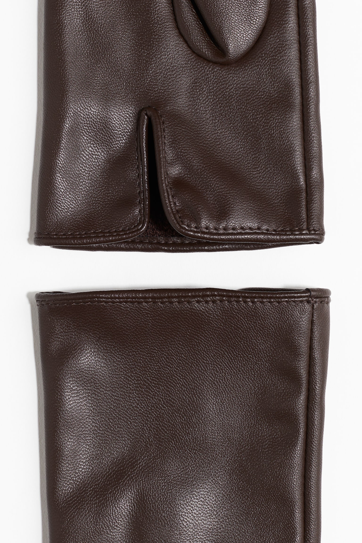 כפפות עם ציפוי - חום כהה/בורדו - 4