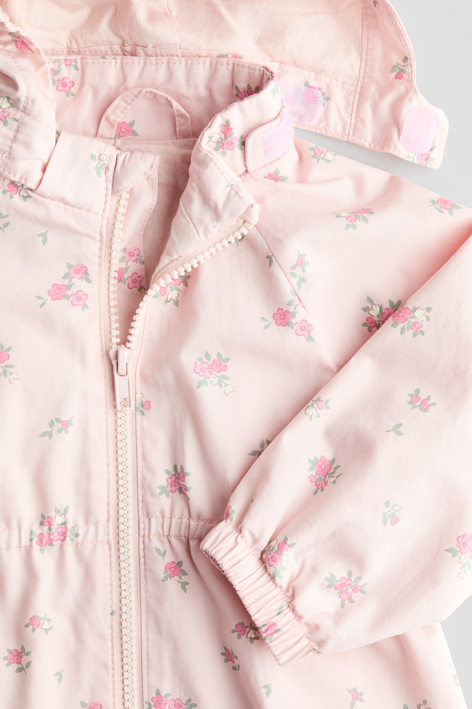 Парка із бавовняної саржі - Світло-рожевий/квітчастий/Світло-бежевий/вишні - 2