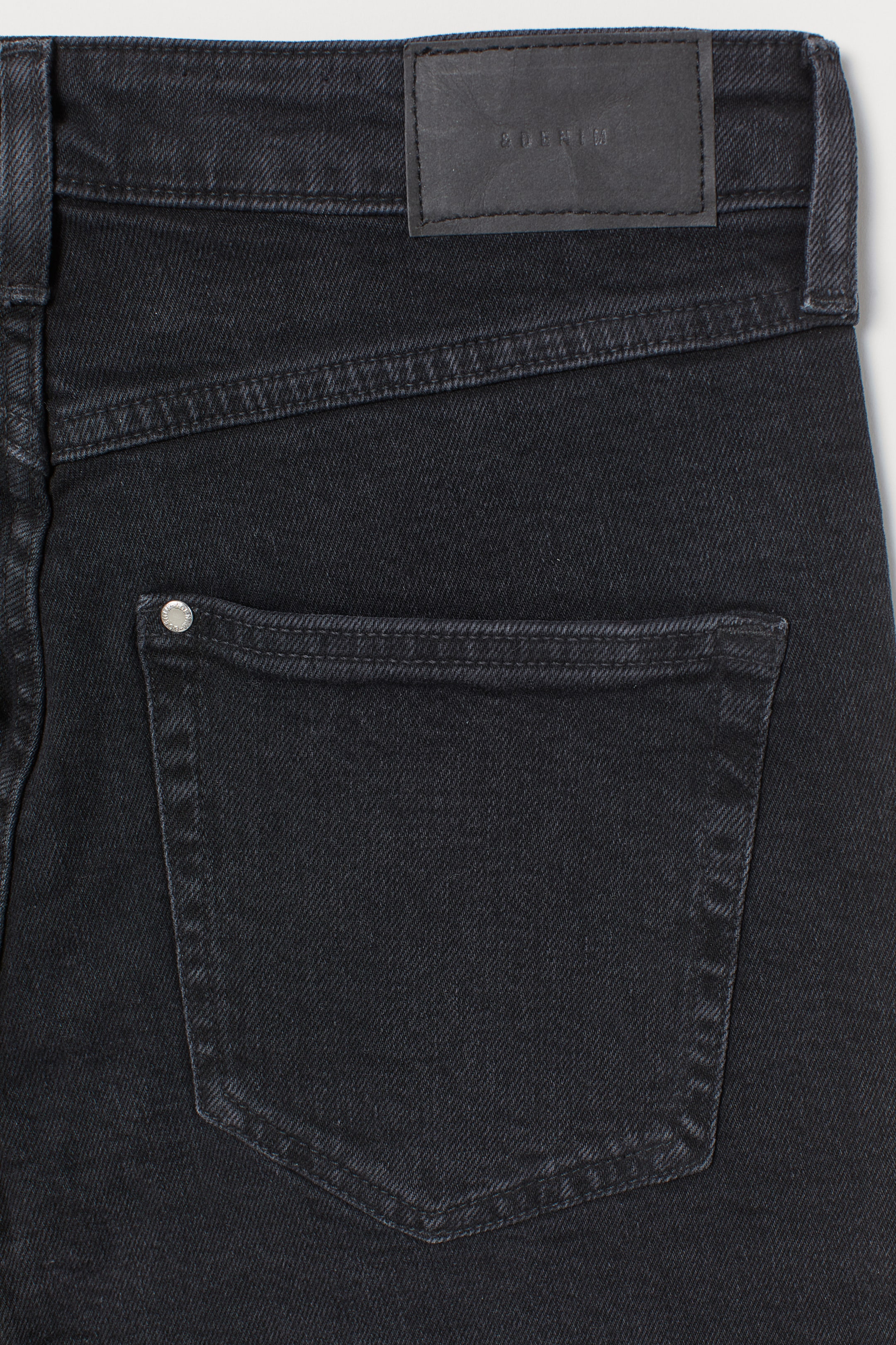 Vintage Slim High Ankle Jeans - High waist - Ankle length - Black denim ...