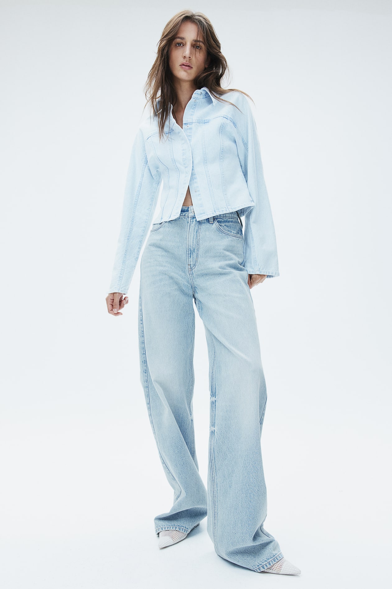 Wide Regular Jeans Hm Jeans Femme H&M Women's Blue Light Wash High