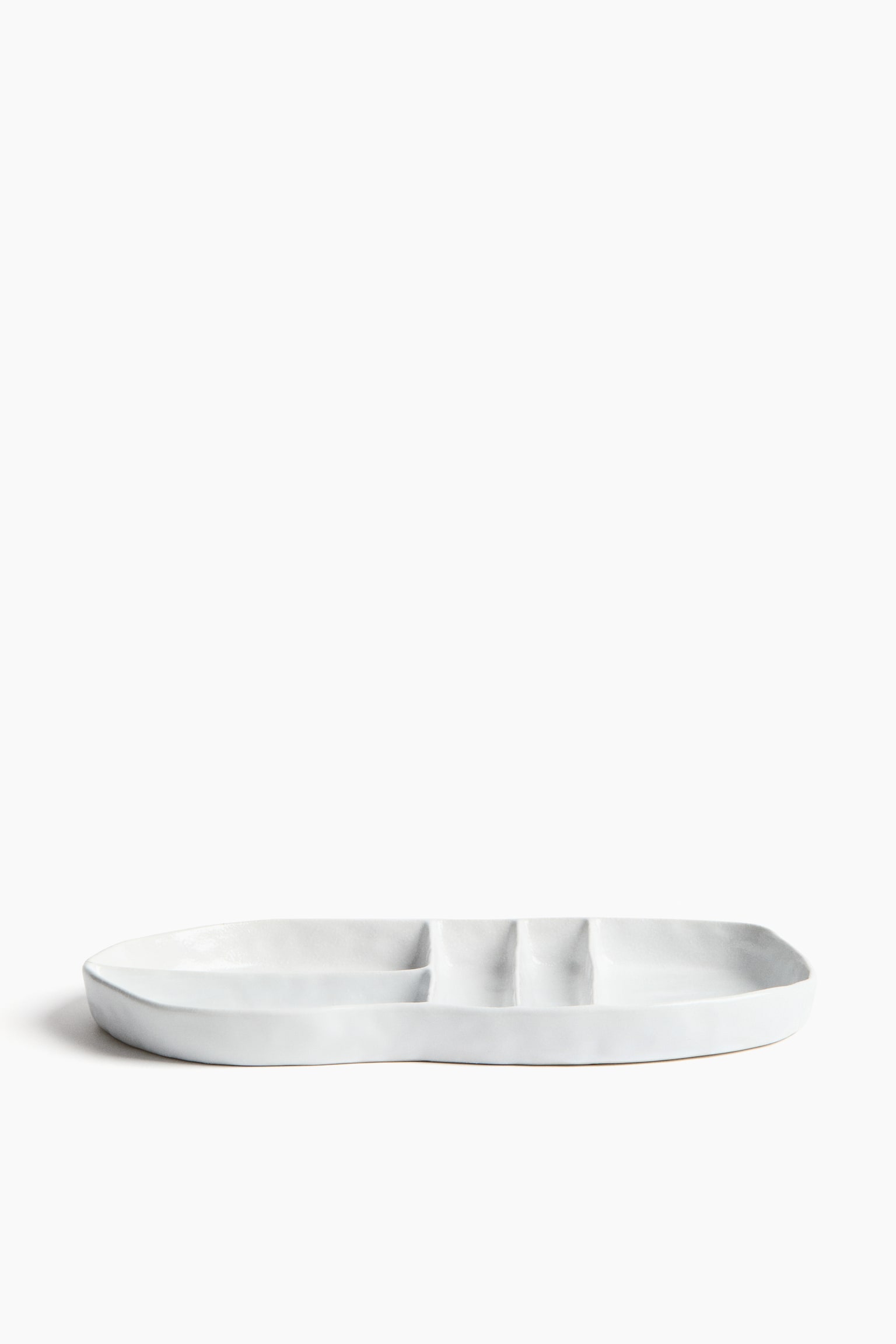 Large Speckled Serving Platter - White