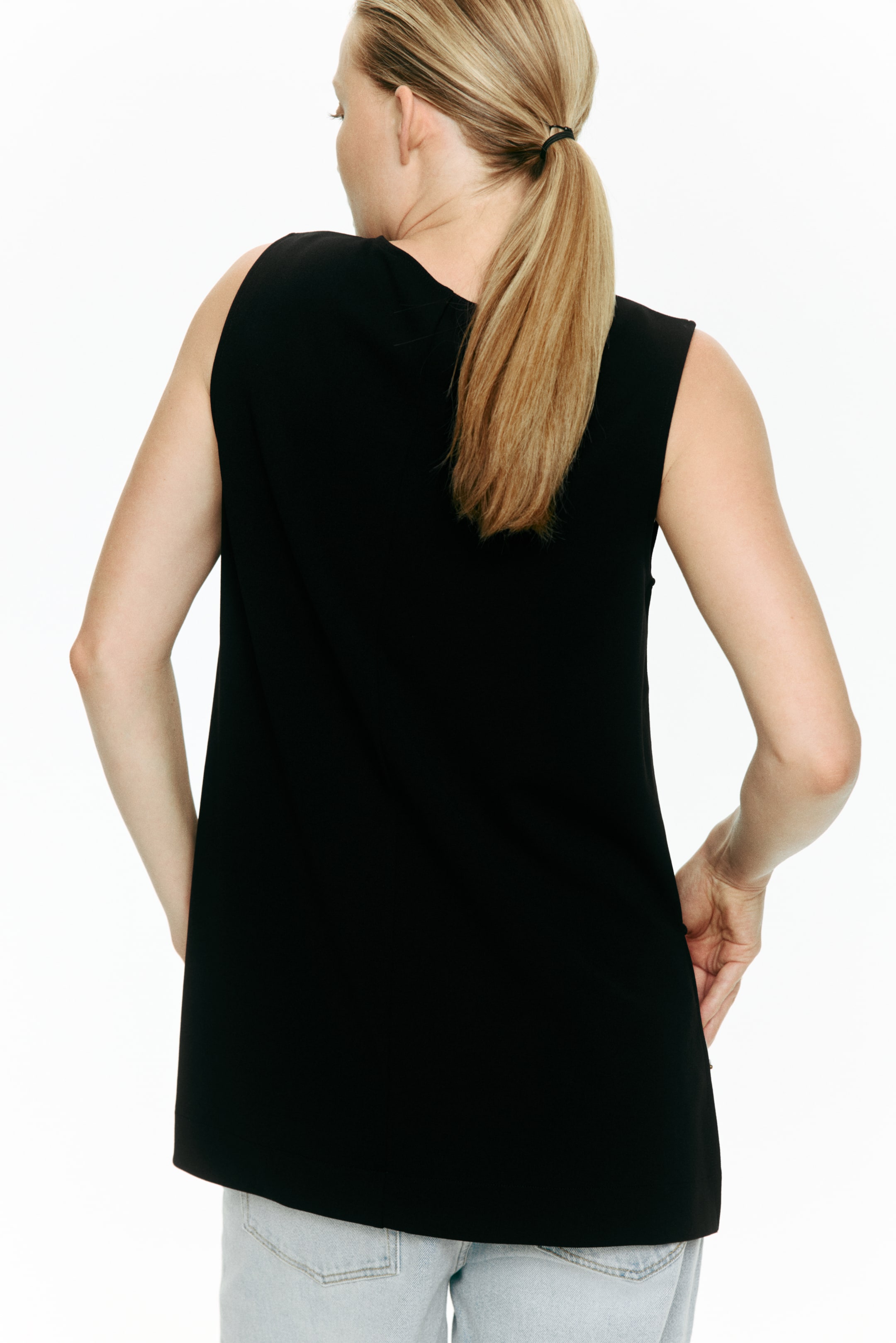 Женские топы H&M MAMA Slit-Detail Tank Top — фото 4