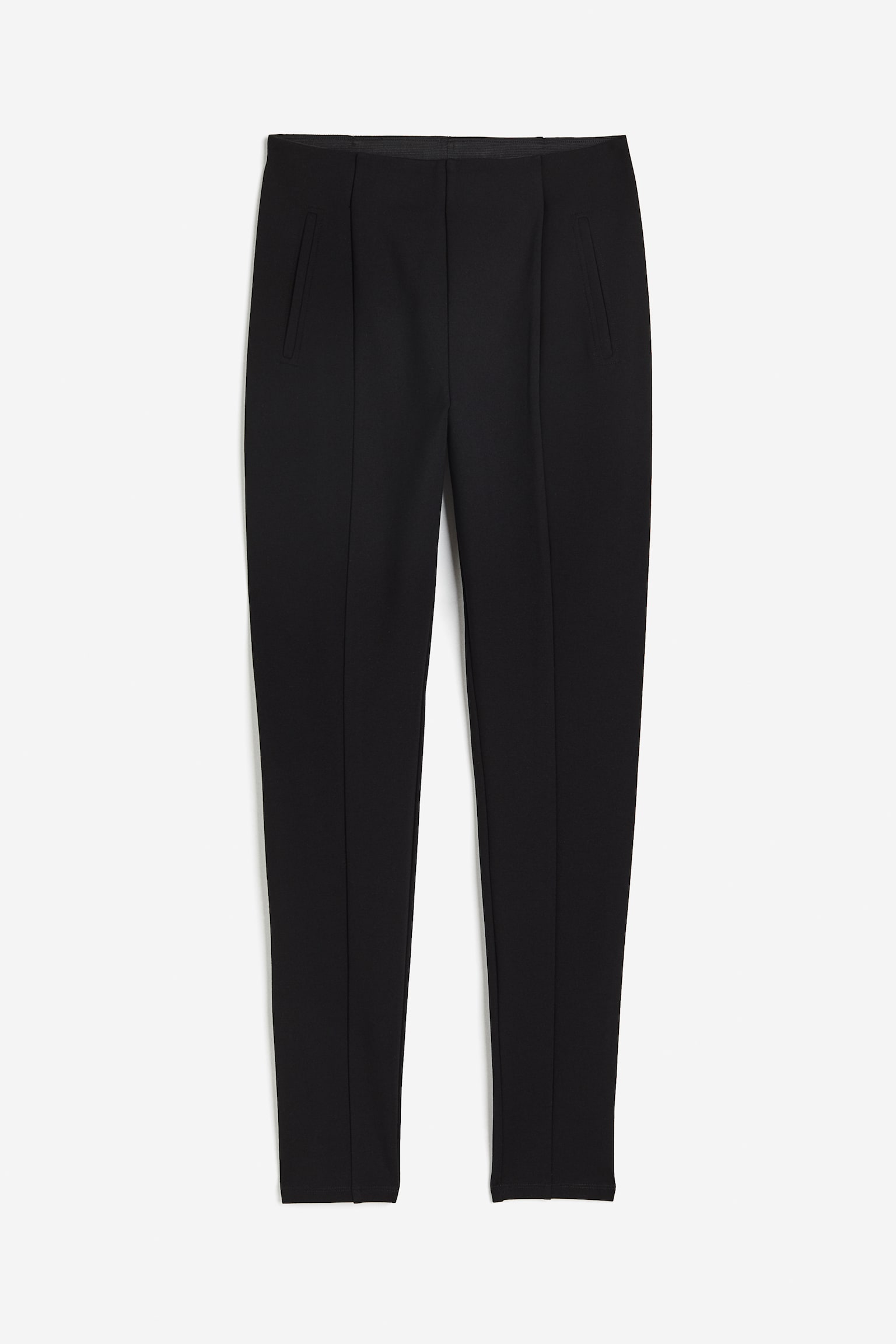 Heavy jersey leggings - Black/Black/Pinstriped - 1