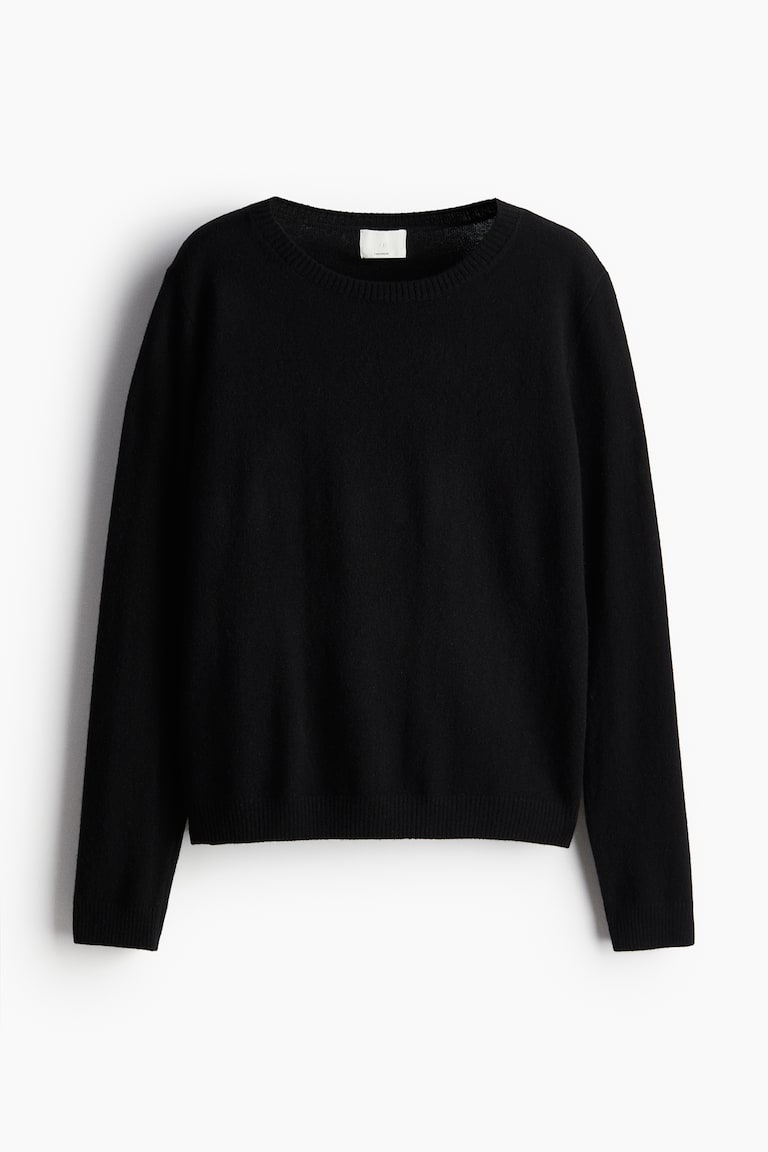 カシミヤファインニットセーター - ブラック - レディース | H&M JP