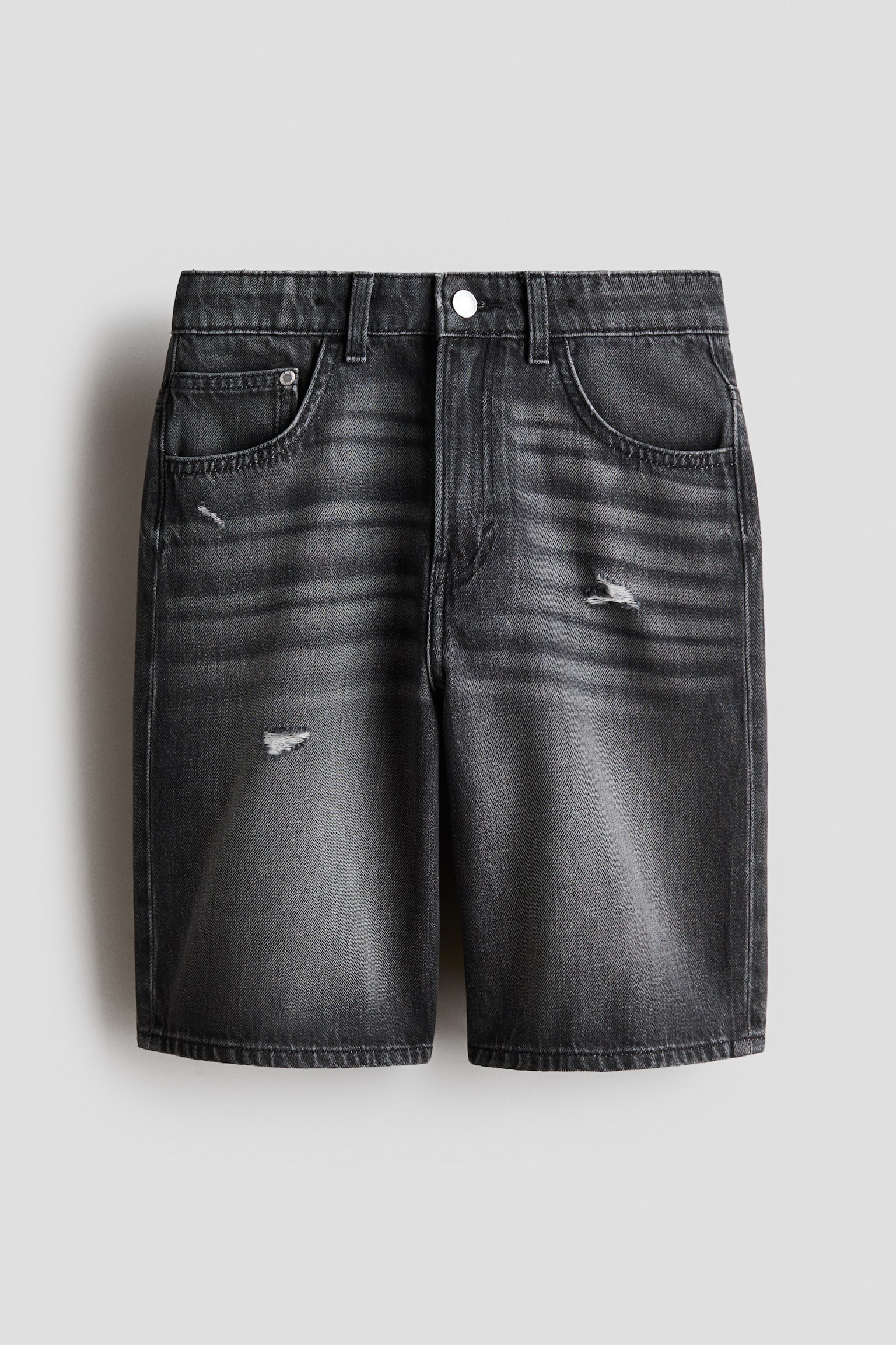 Baggy Fit Denim shorts - Dark denim grey