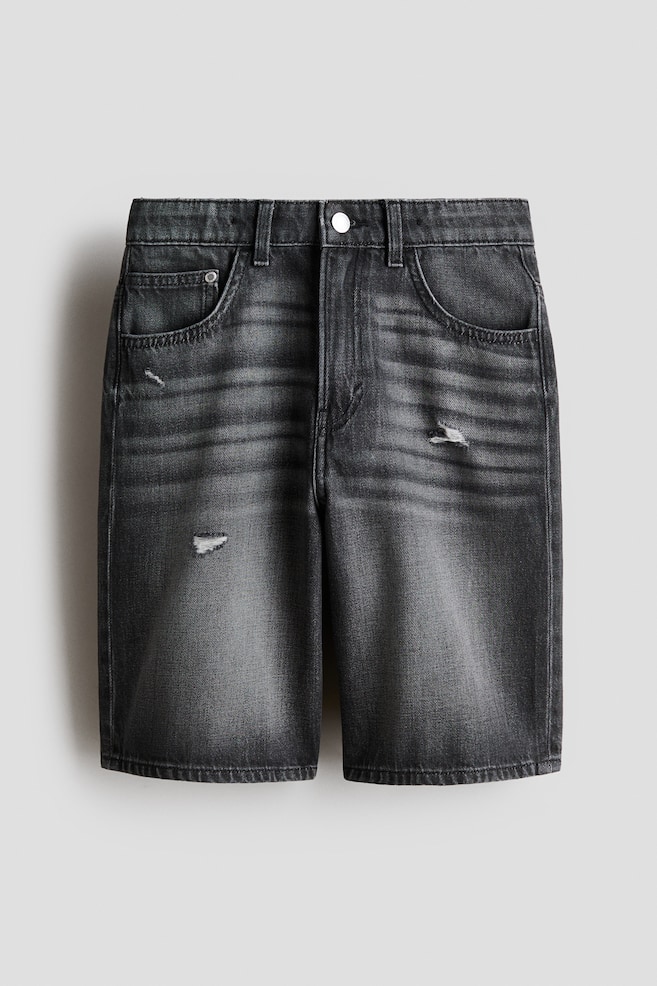 Baggy Fit Denim shorts - Dark denim grey/Light denim blue/Light denim blue - 1