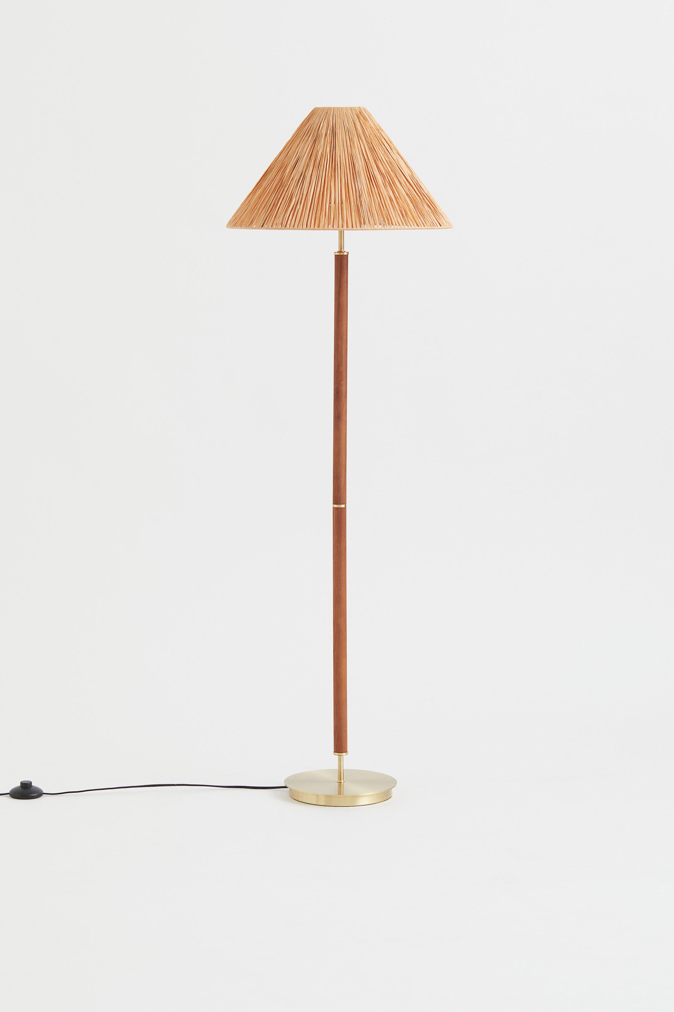 Large paper straw lamp shade Beige Home All H&M GB