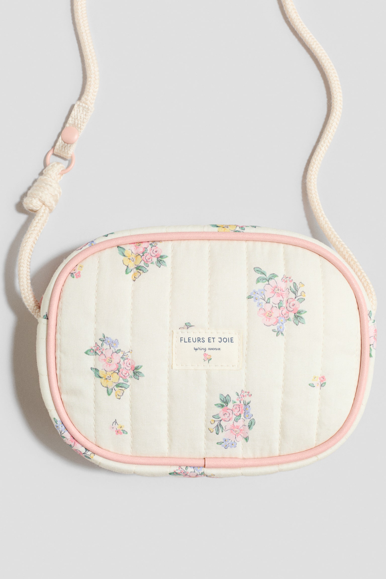 Quilted crossbody bag - Cream/Floral - 2