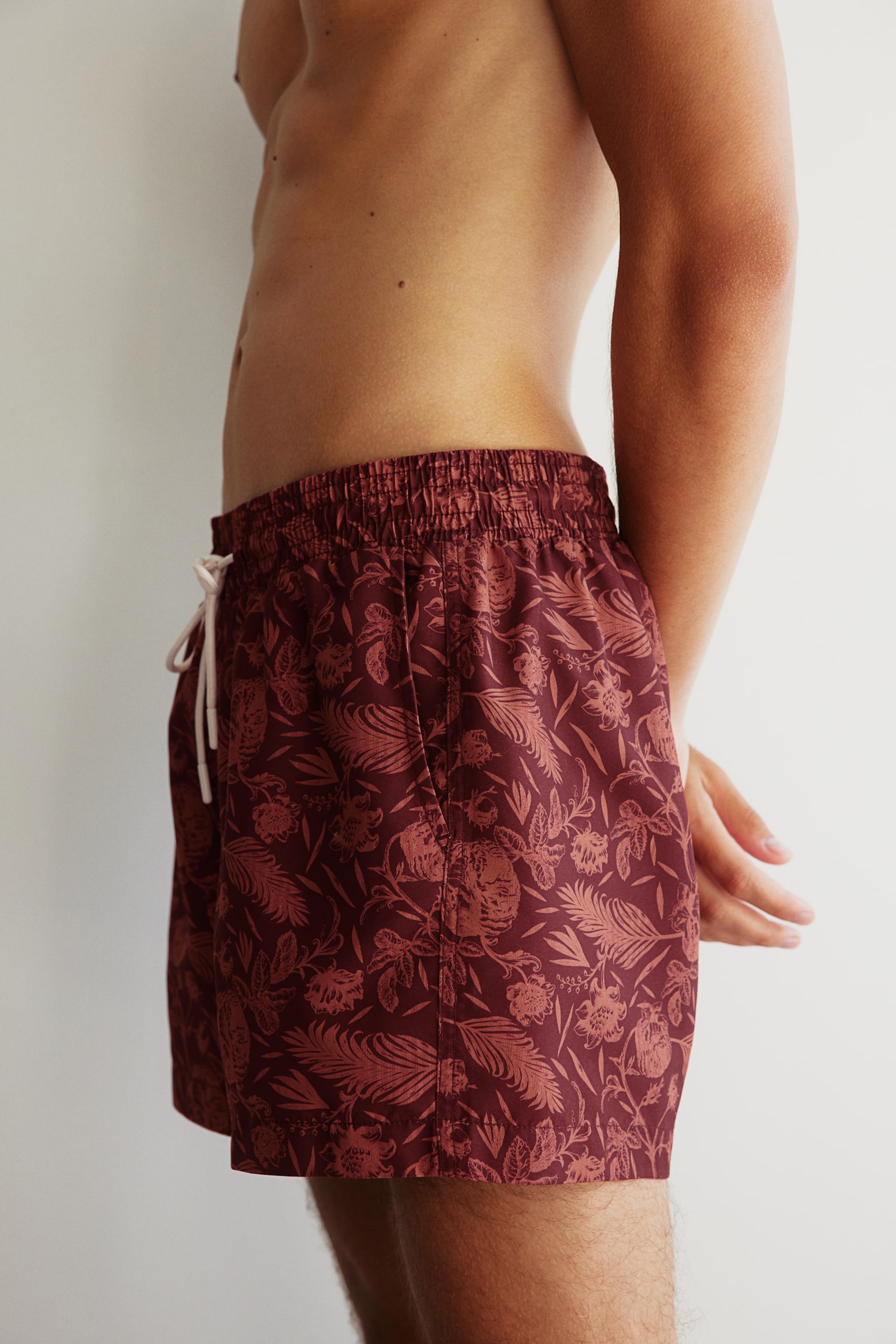 Patterned swim shorts - Red/Patterned/White/Patterned - 4