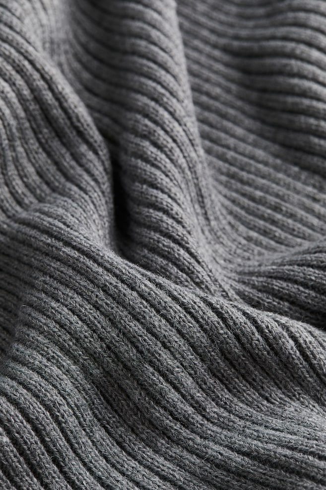 Oversized zip-top jumper - Dark grey/Black/Light beige - 3