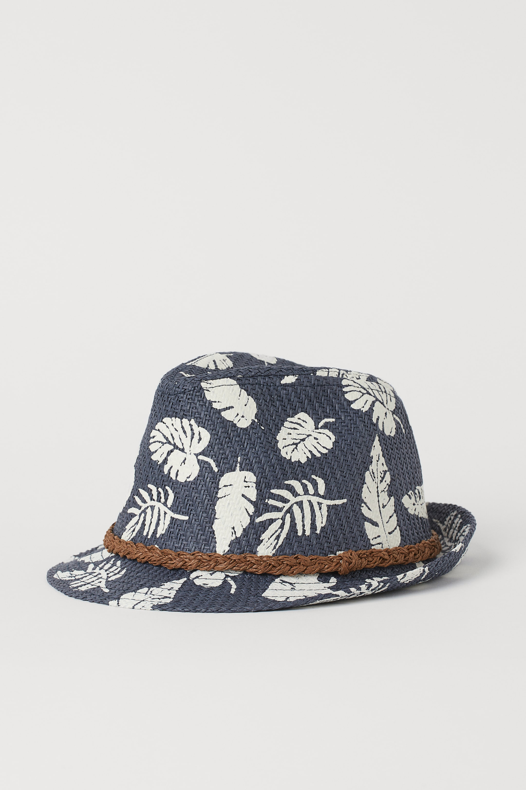 View larger image: Straw hat - Dark blue/Leaf print - Kids | H&M 1