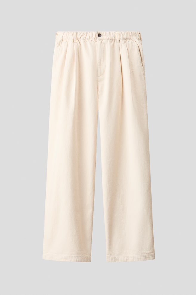 Loose-Fit Denim Pants - Cream - 1