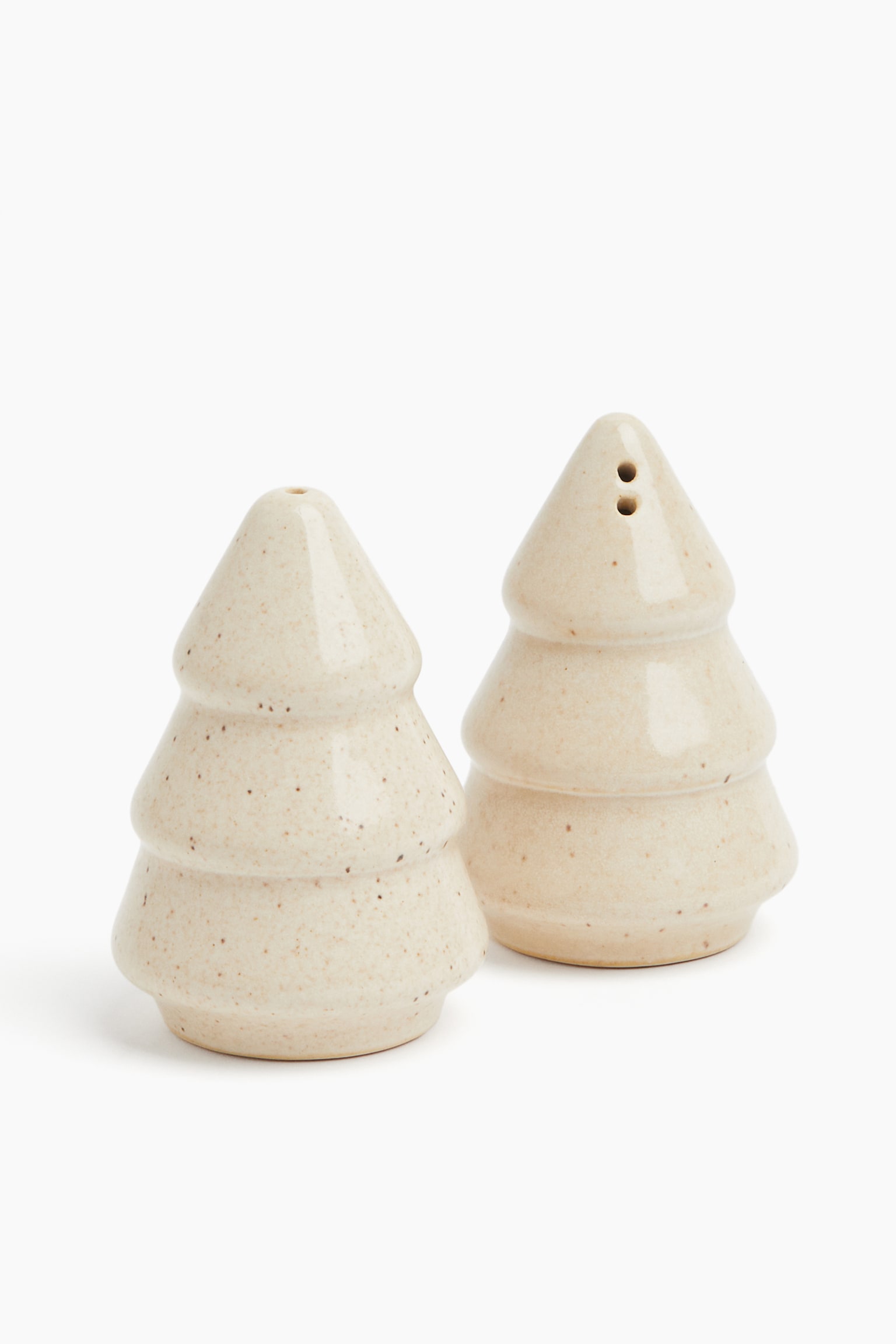 Stoneware salt and pepper shakers - Beige - 1