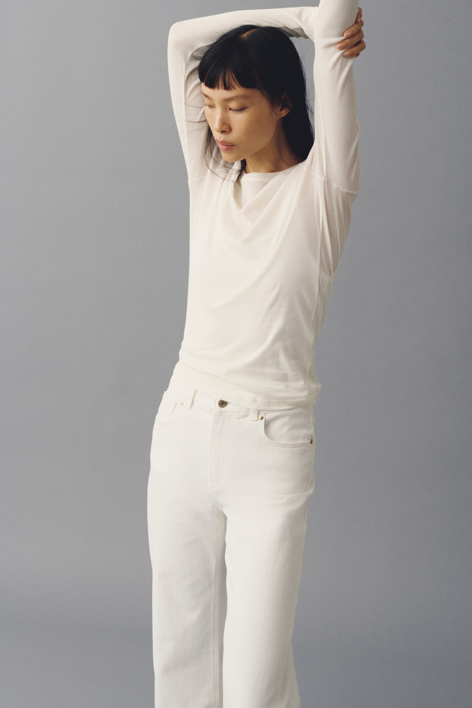 하이웨이스트 와이드 진 - 화이트/다크 데님 블루/화이트/데님 블루/라이트 데님 블루/다크 데님 그레이/라이트 데님 블루/다크 데님 블루/데님 블루/다크 데님 블루/네이비 데님 블루 - 6