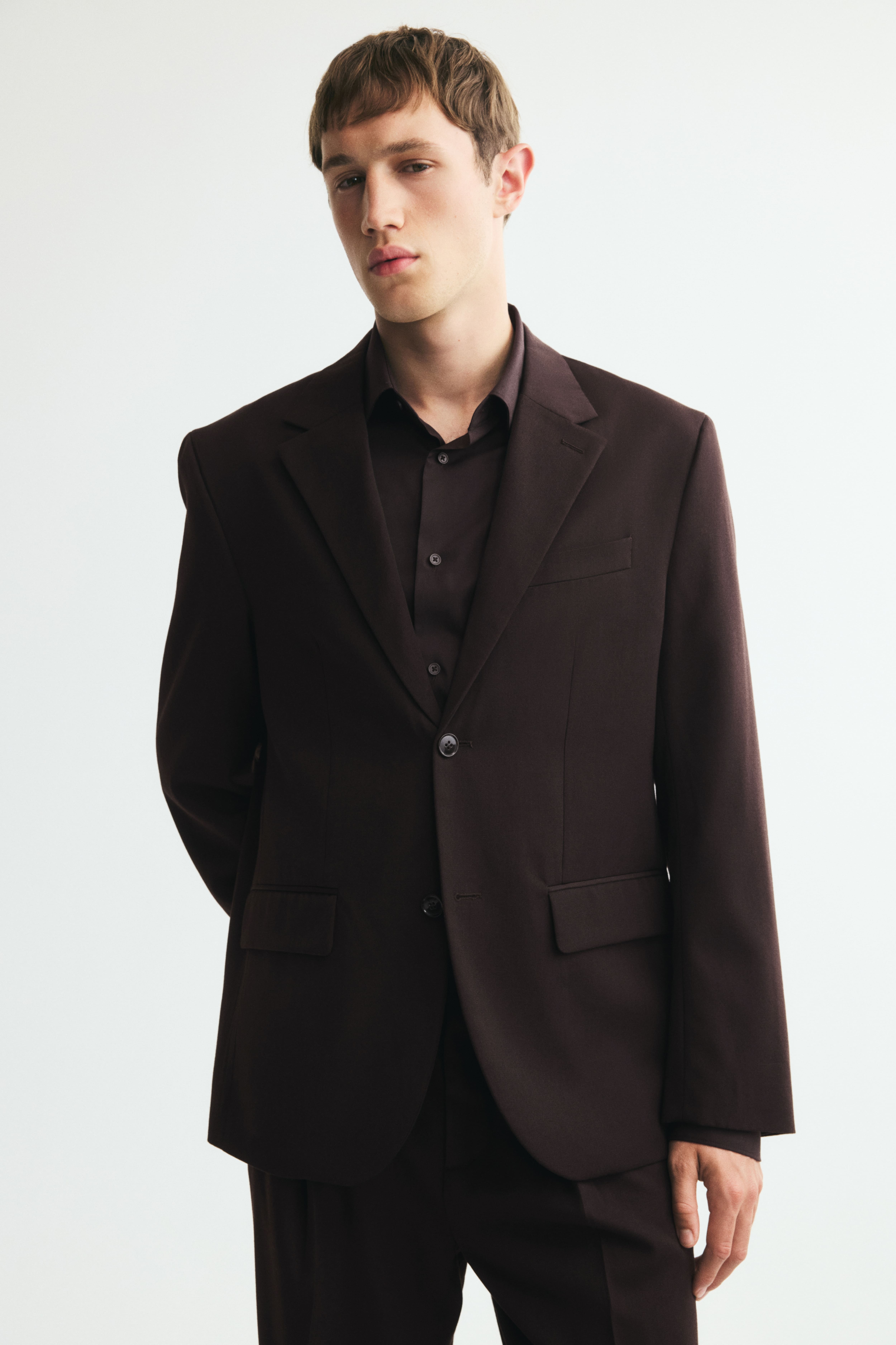 Veste décontractée en laine mélangée