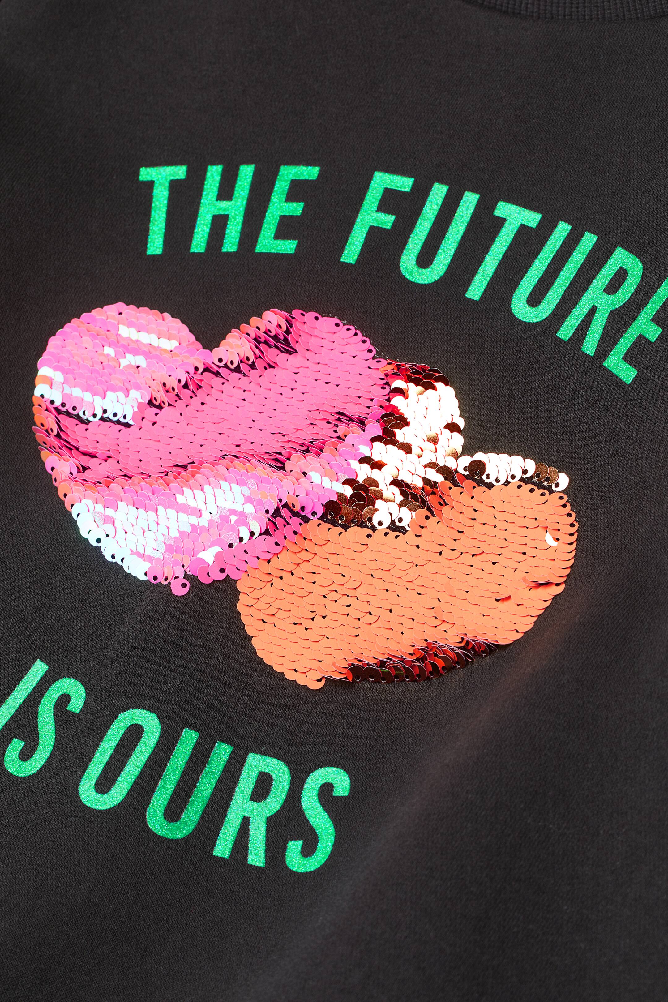 הצגת תמונה גדולה יותר: Sweatshirt - אפור כהה/לבבות - Kids | H&M IL 3