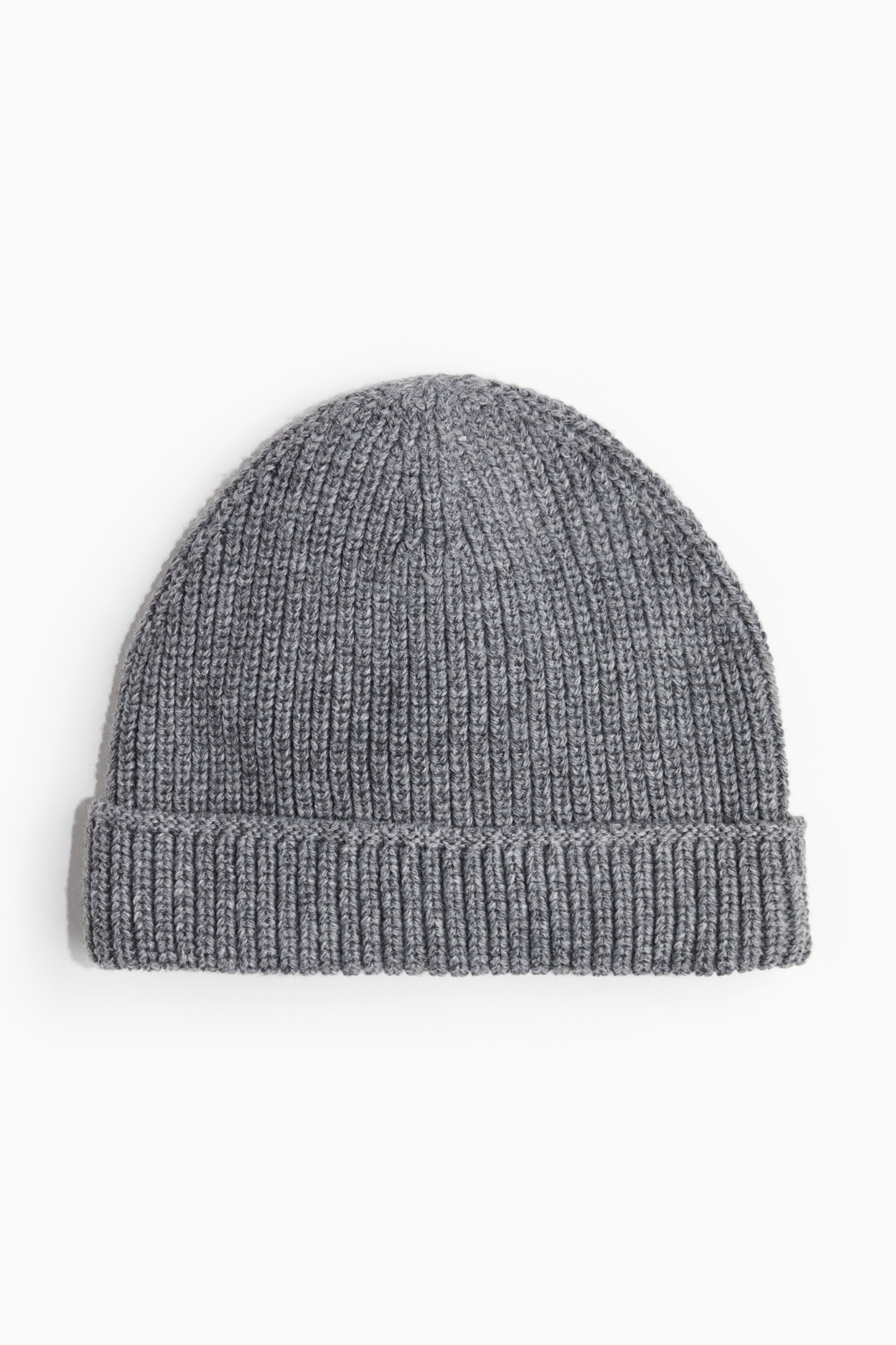 Ladies - Dark grey marl Rib-knit beanie  - H&M