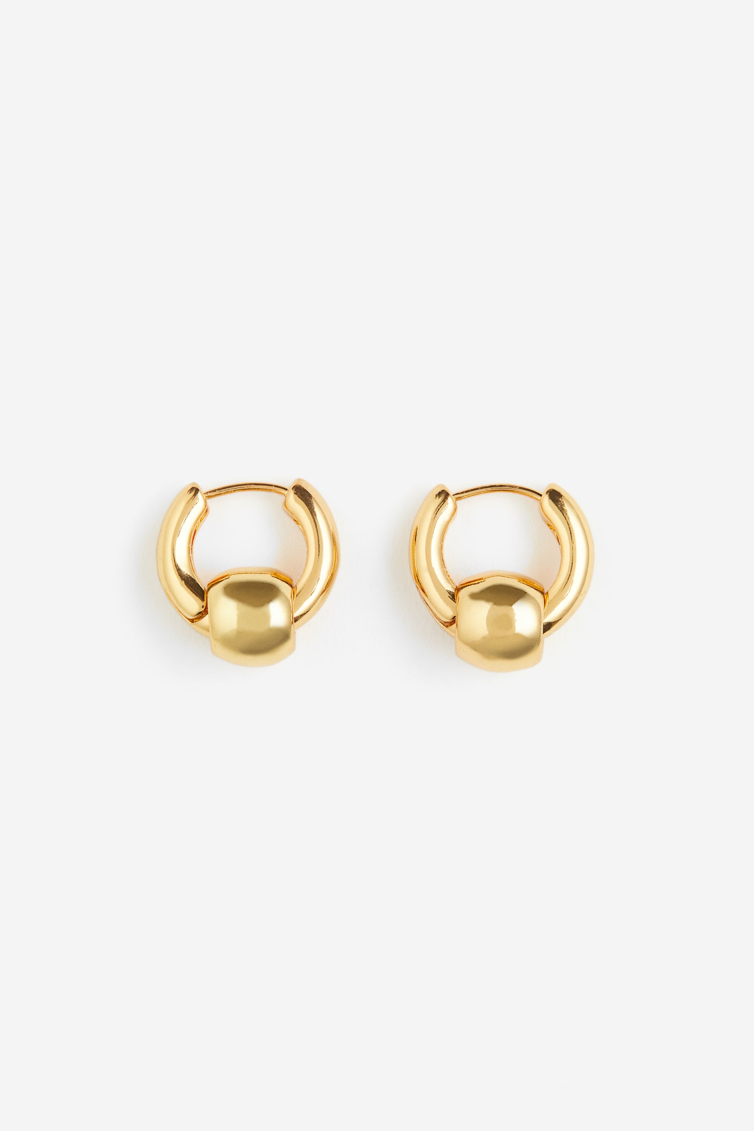 Gold-plated hoop earrings - Gold-coloured - 1