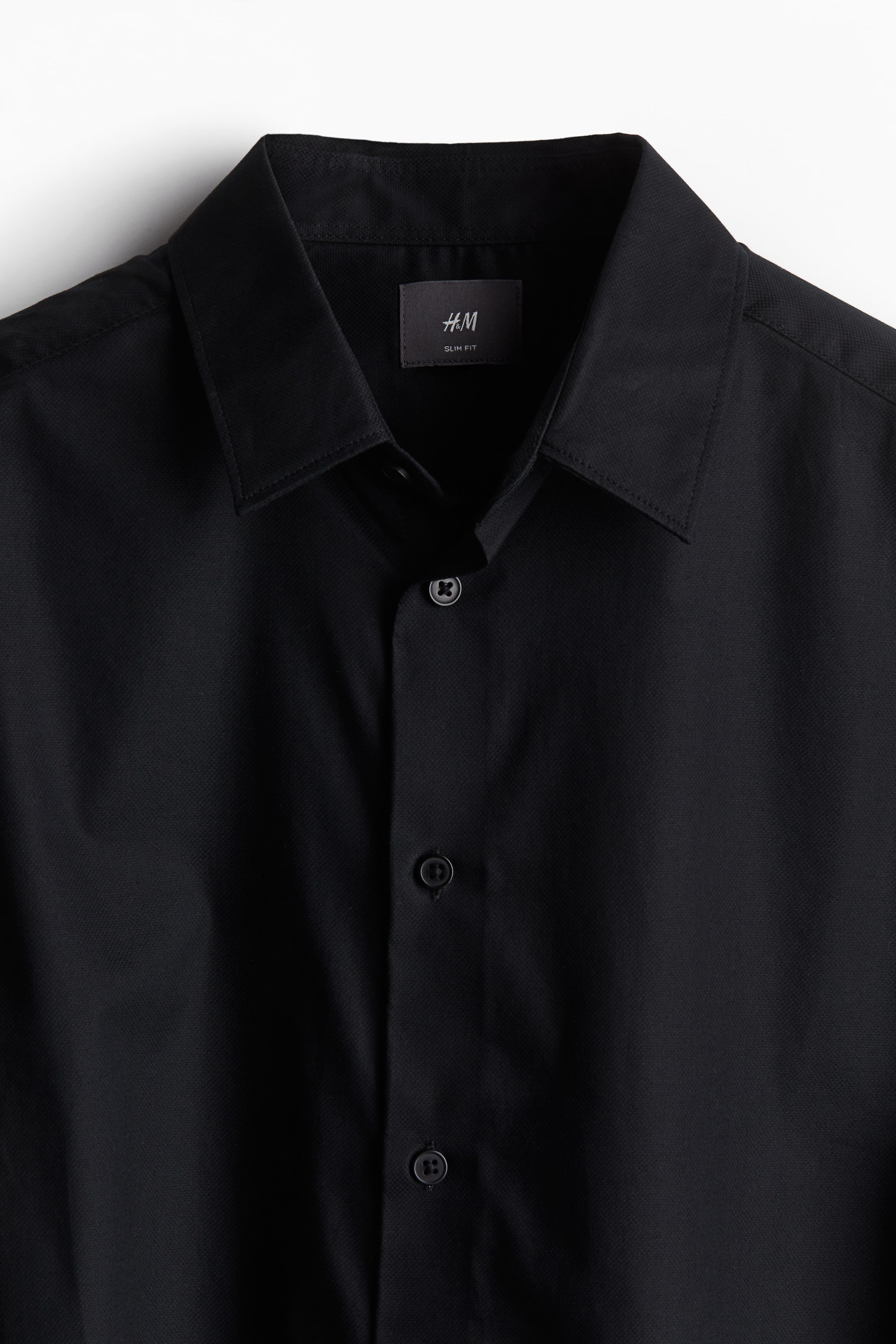 Slim Fit Shirt - Black - Men | H&M GB 8