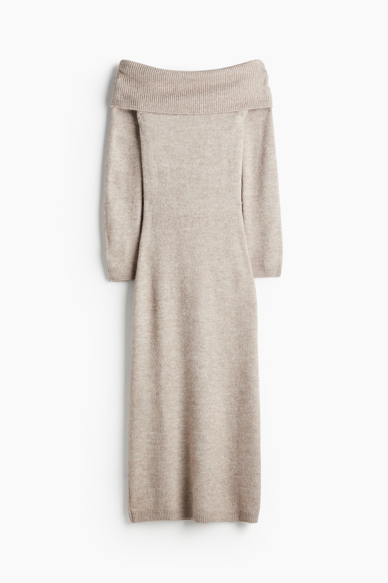 beige off shoulder sweater dress Dakota Off Shoulder Sweater, Cream Cream / M/L main image 1