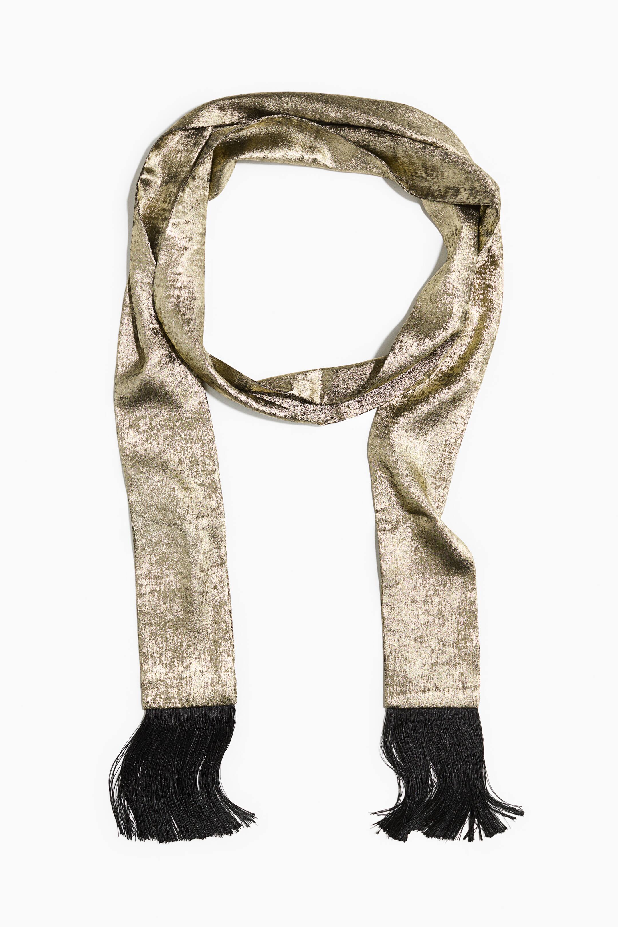 View larger image: Crushed-velvet scarf - Beige - Ladies | H&M 1