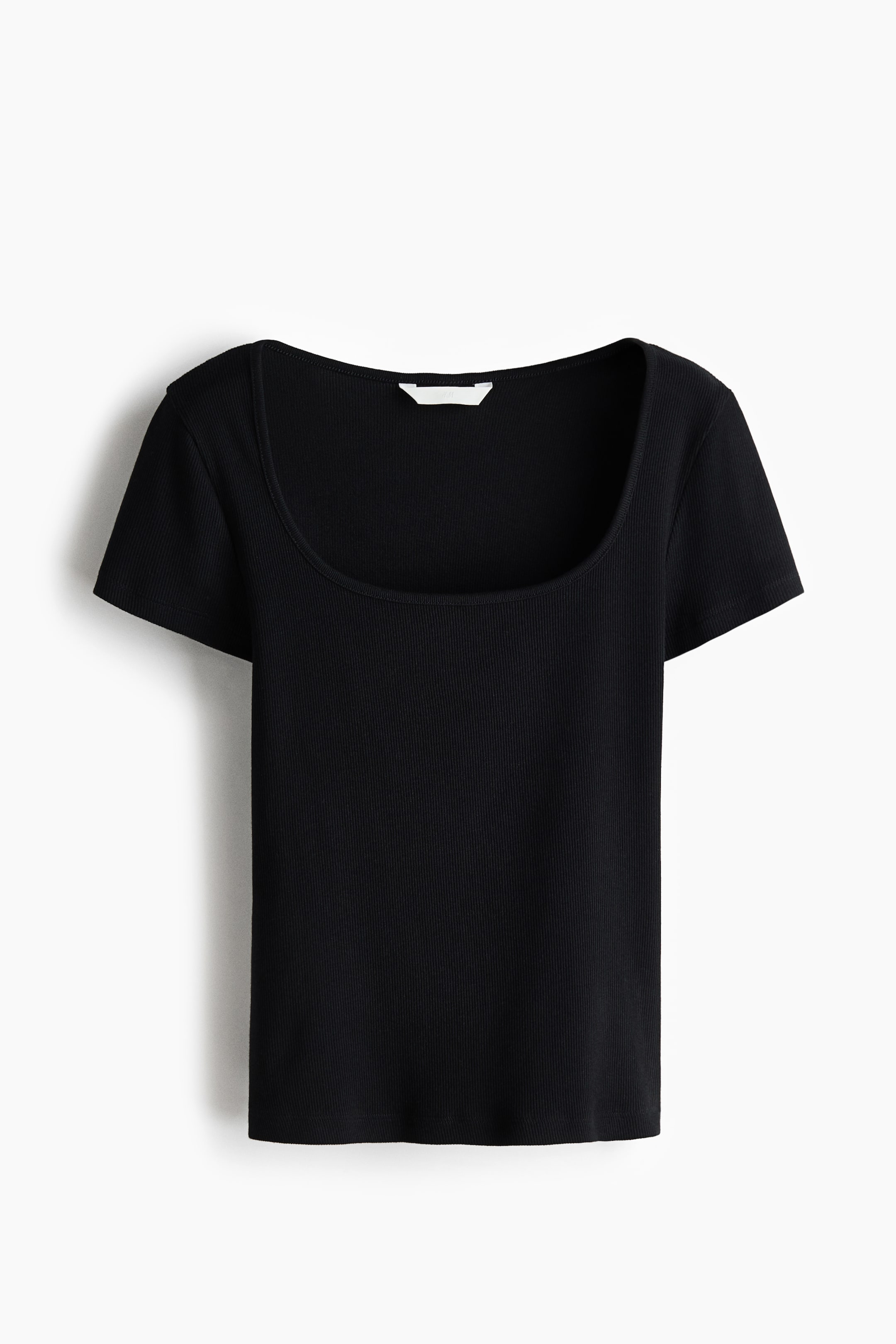 Ribbed Cotton T-Shirt
