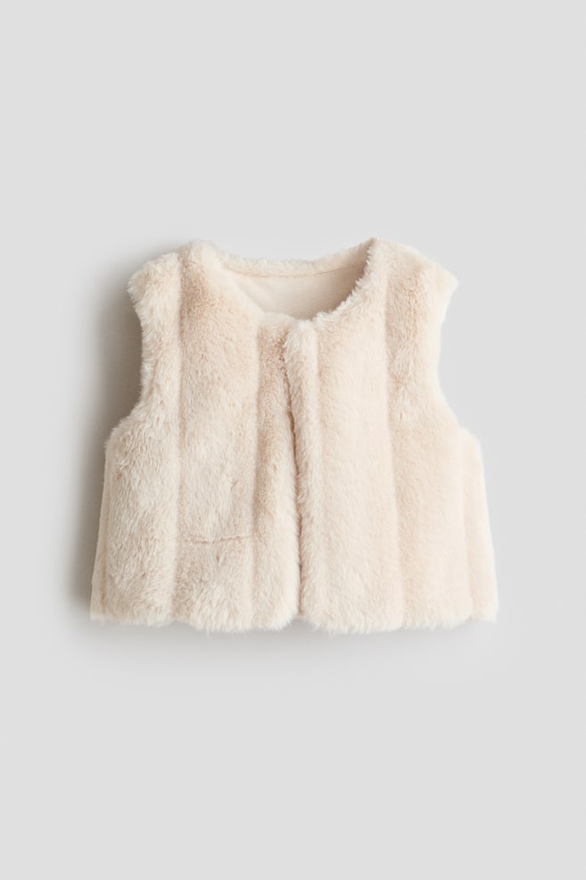 Fluffy Vest - Light beige - 1