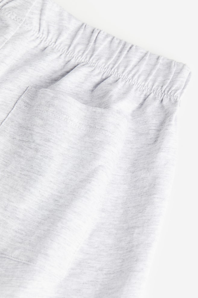 Cotton jersey pyjamas - Light grey marl - 3