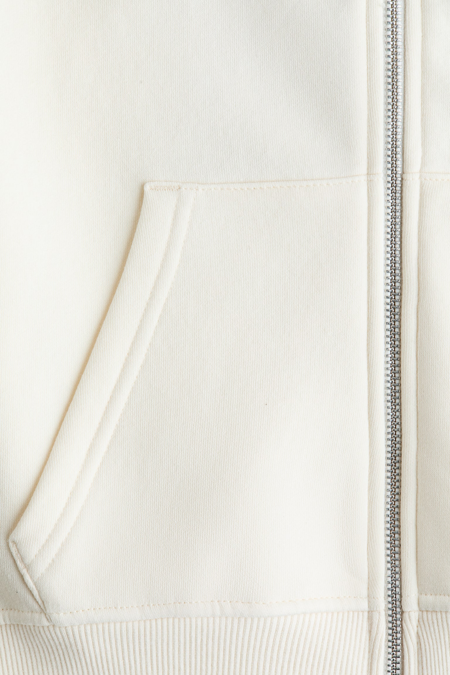 Embroidery-motif zip-through hoodie - Cream/Teddy bear/Grey marl/93/White/New York - 4