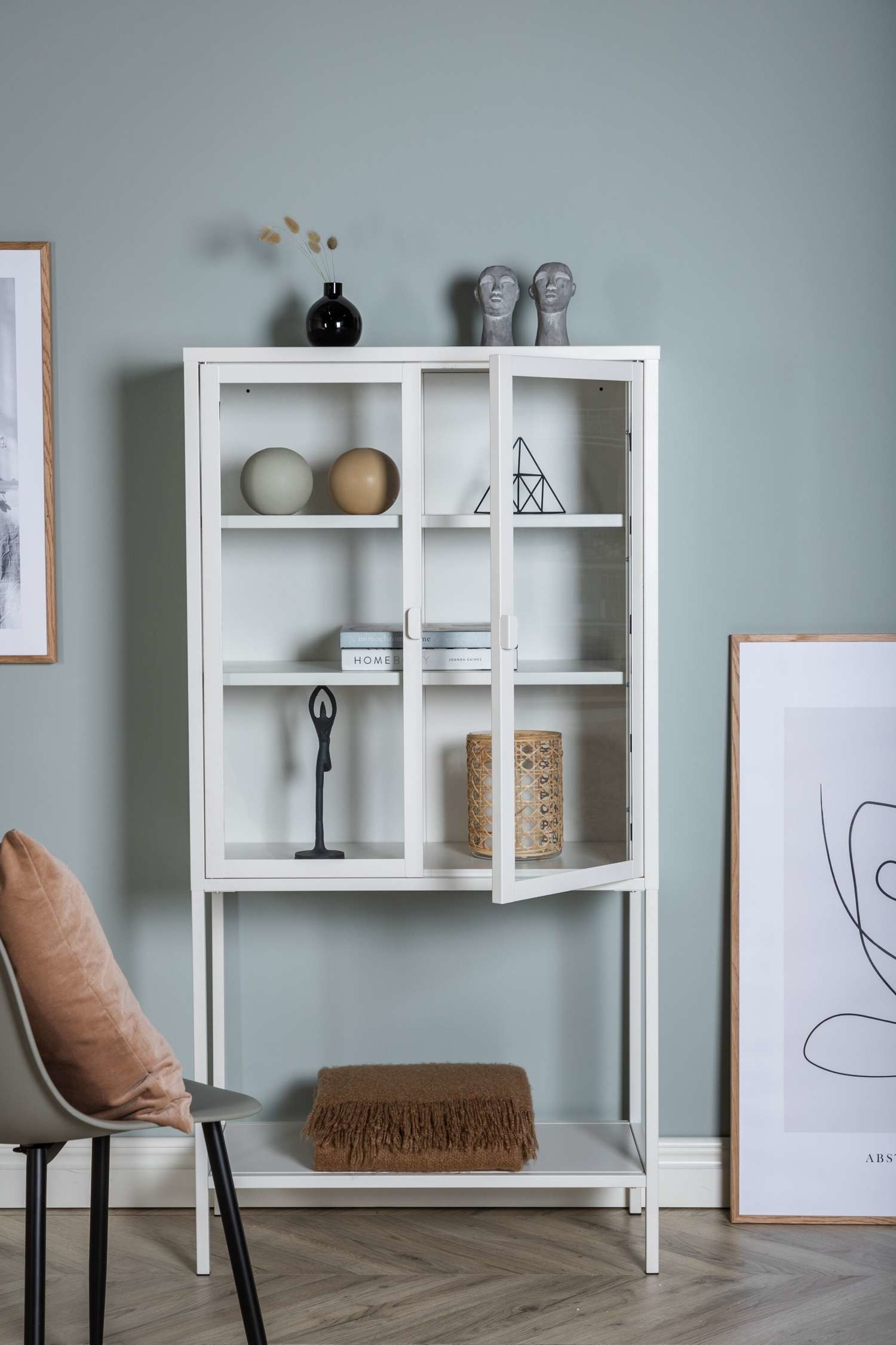 Misha Kabinett - Stahl, Weiß/Stahl, Grau/Stahl, Schwarz