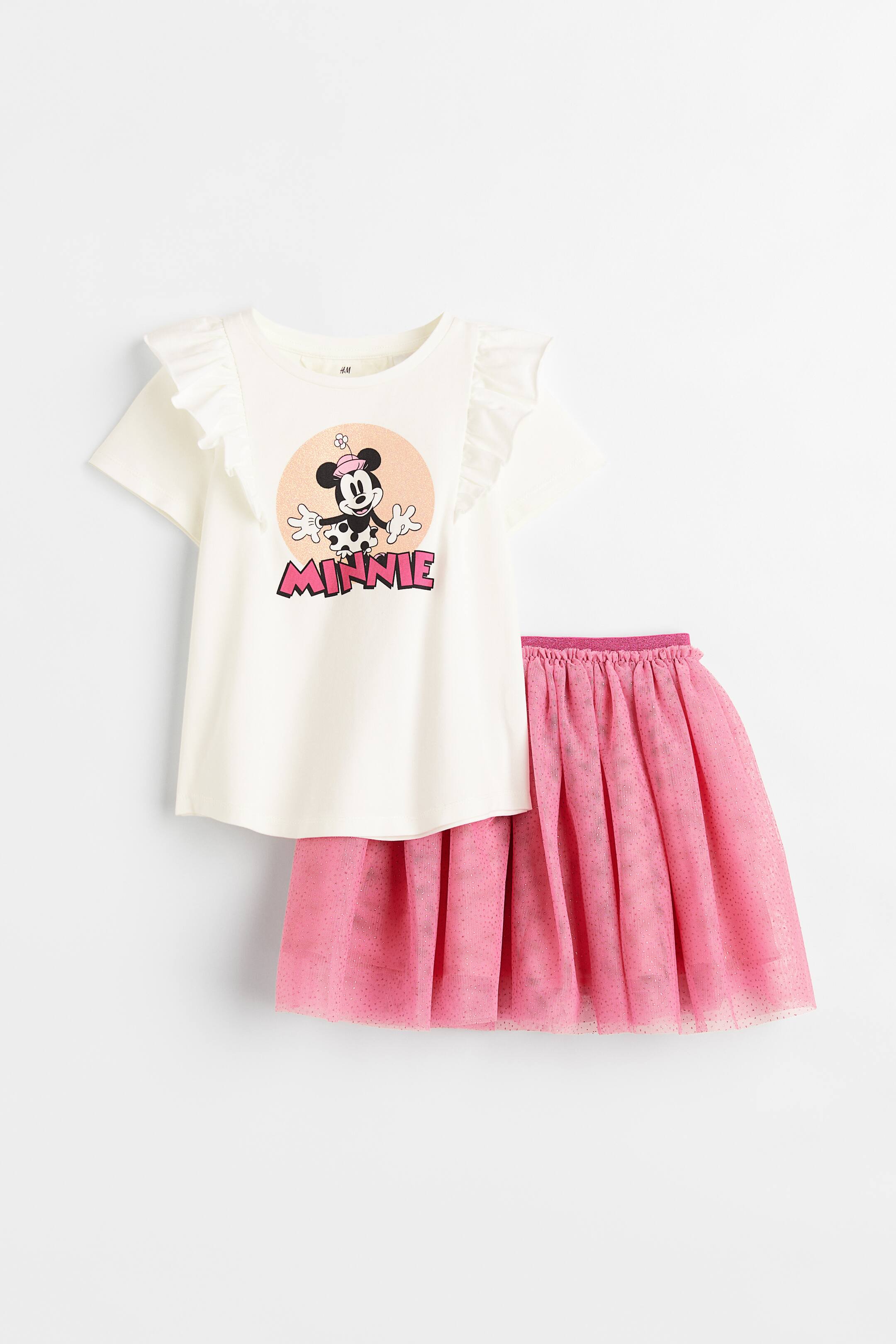 View larger image: 2-piece printed set - White/Minnie Mouse - Kids | H&M 1
