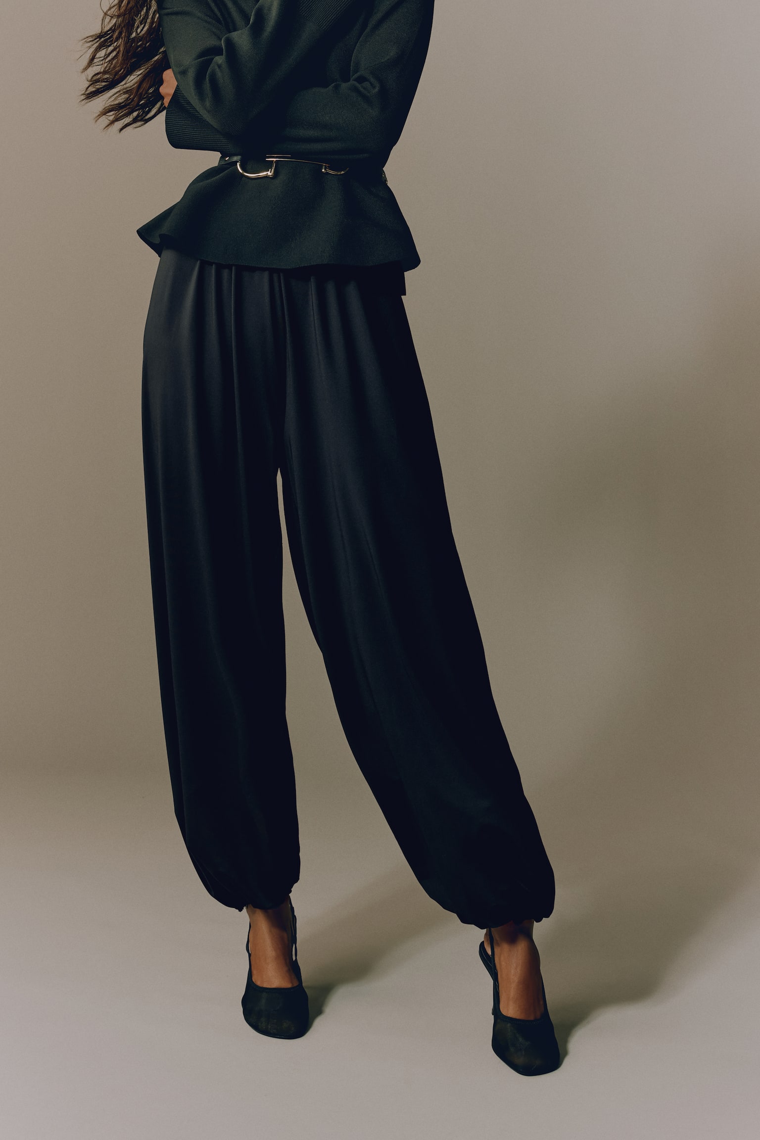 Baloniaste spodnie - Czarny/Ciemnoszary - 3