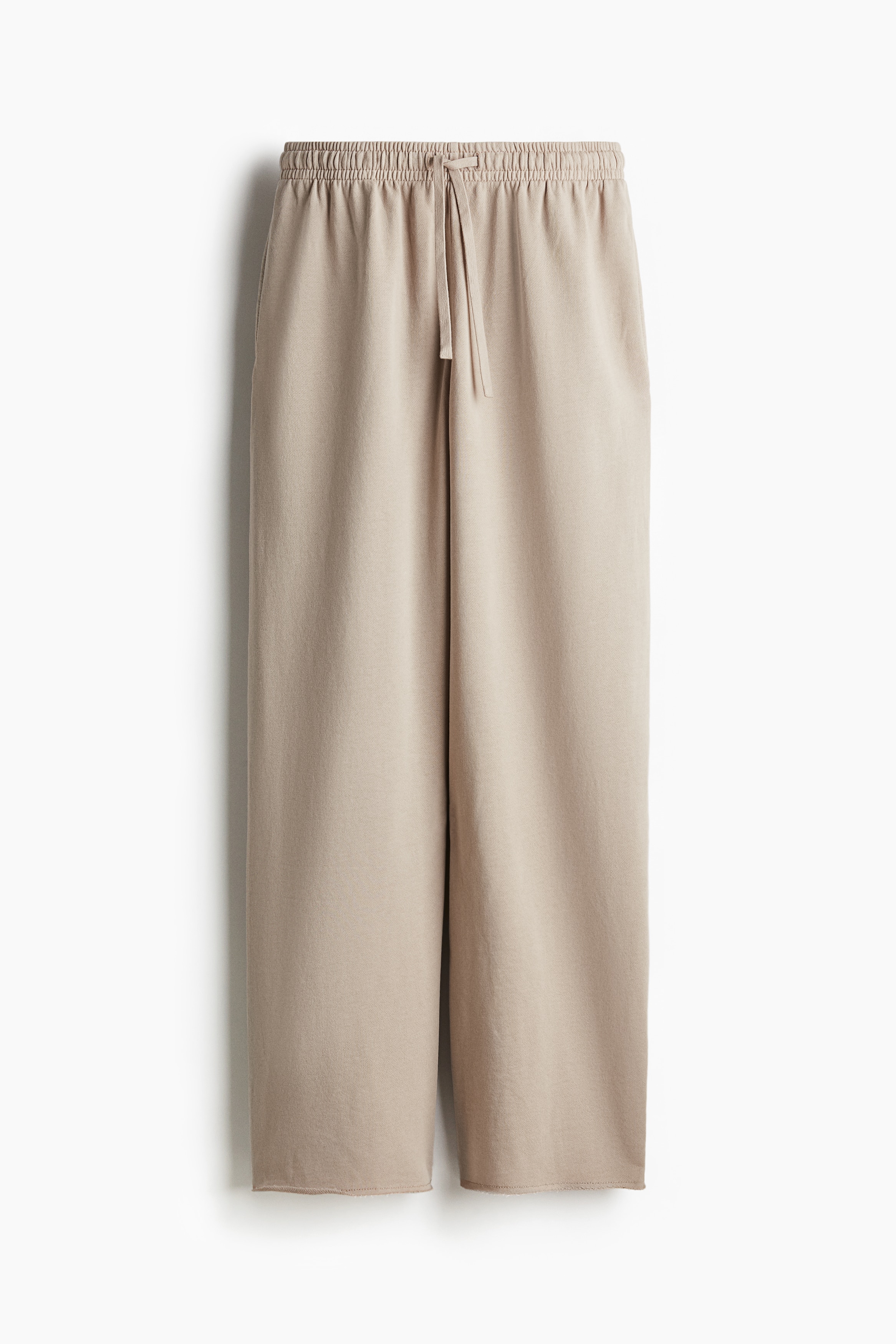 Baumwollsweatpants im Washed-Look - Beige