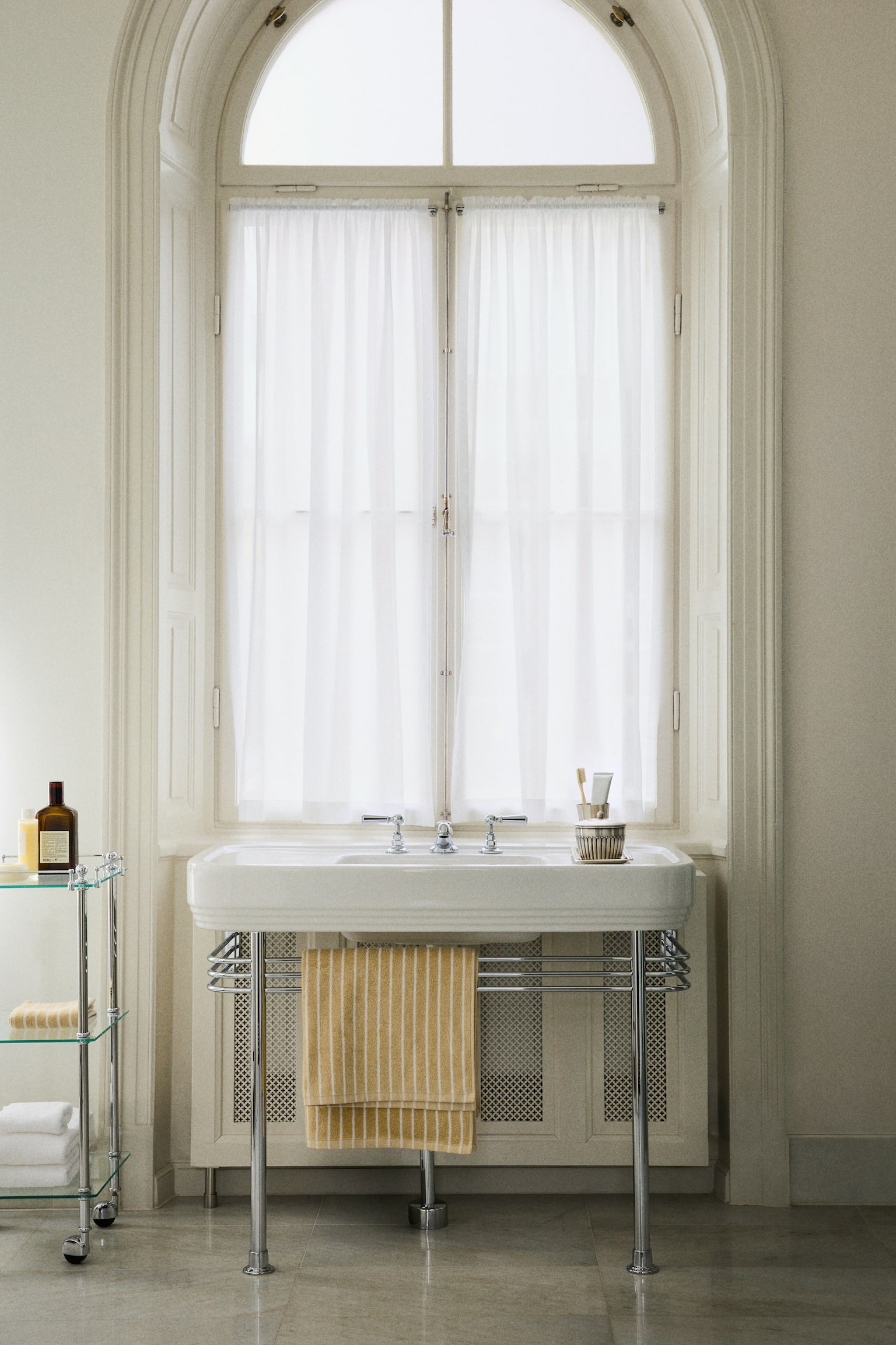 Смугастий банний рушник - Жовті/білі смужки/Рожевий/теракотові смужки/Білі/чорні смужки/Світло-бежевий/білий/Світло-блакитний/смужки/Шавлієвий/чорні смужки/Коричневий/чорні смужки - 2