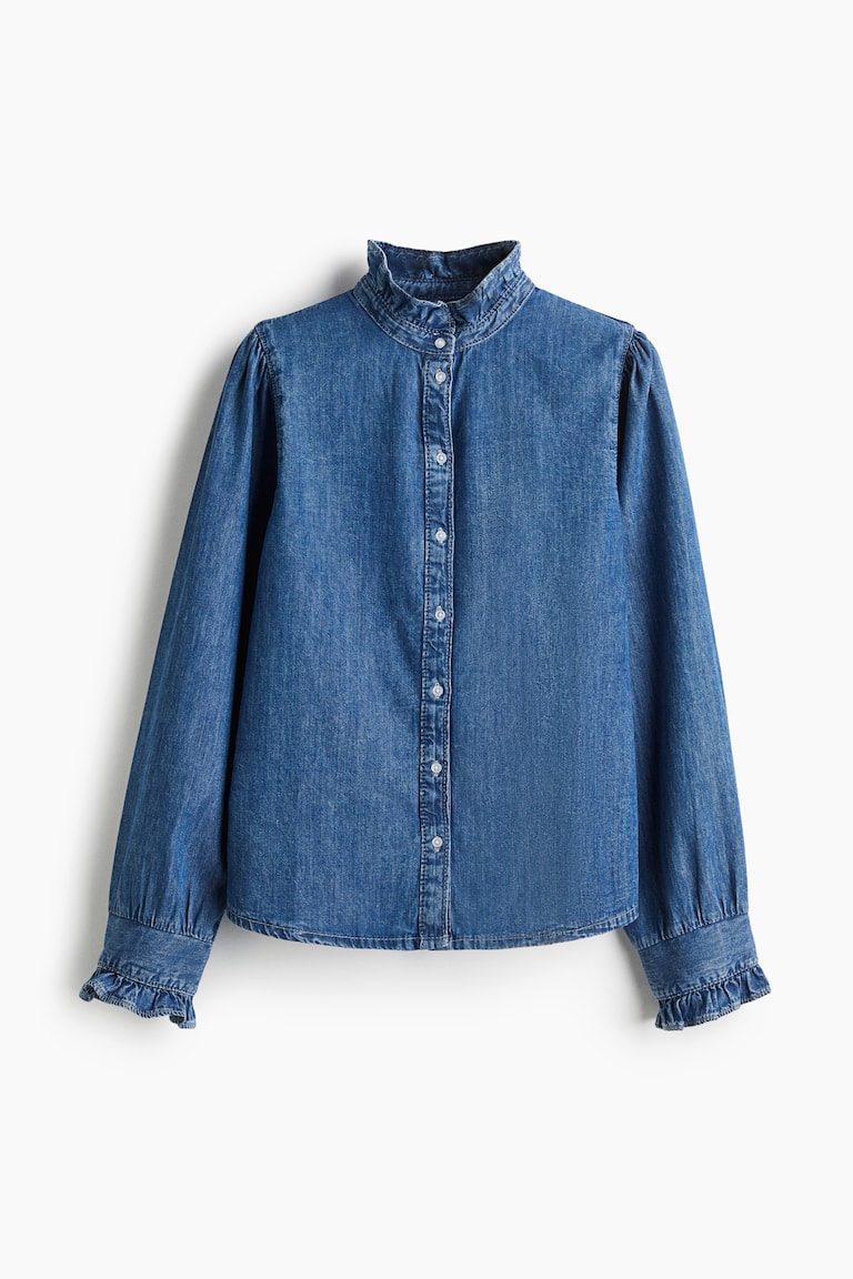 Teksas bluza s talasastim porubom