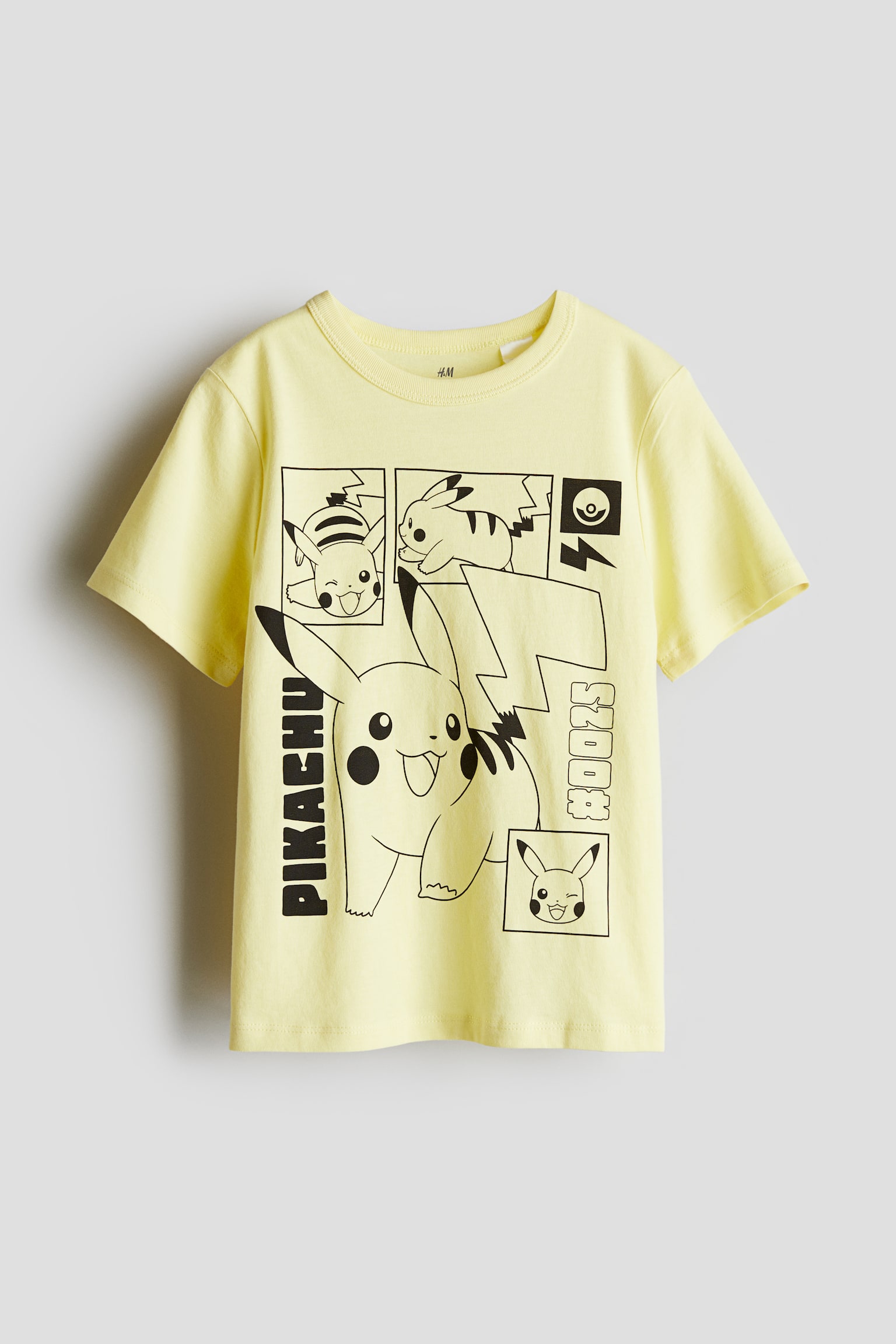 プリントコットンTシャツ - ライトイエロー／ポケモン/イエロー／ソニック・ザ・ヘッジホッグ/グレーメランジ／ルーニー・テューンズ - 1