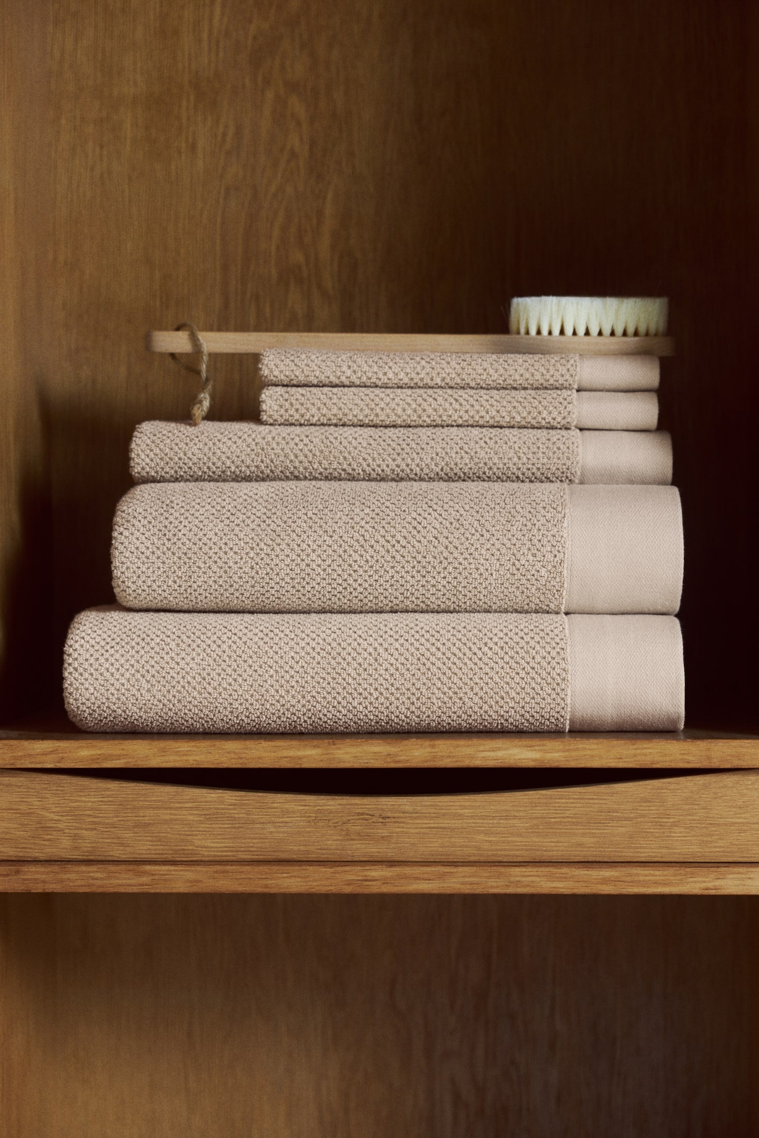 Cotton terry bath sheet - Light beige/Dark green/Black/Mole/Dusty blue/Dark brown/Sage green/Orange/White/Black/White - 1