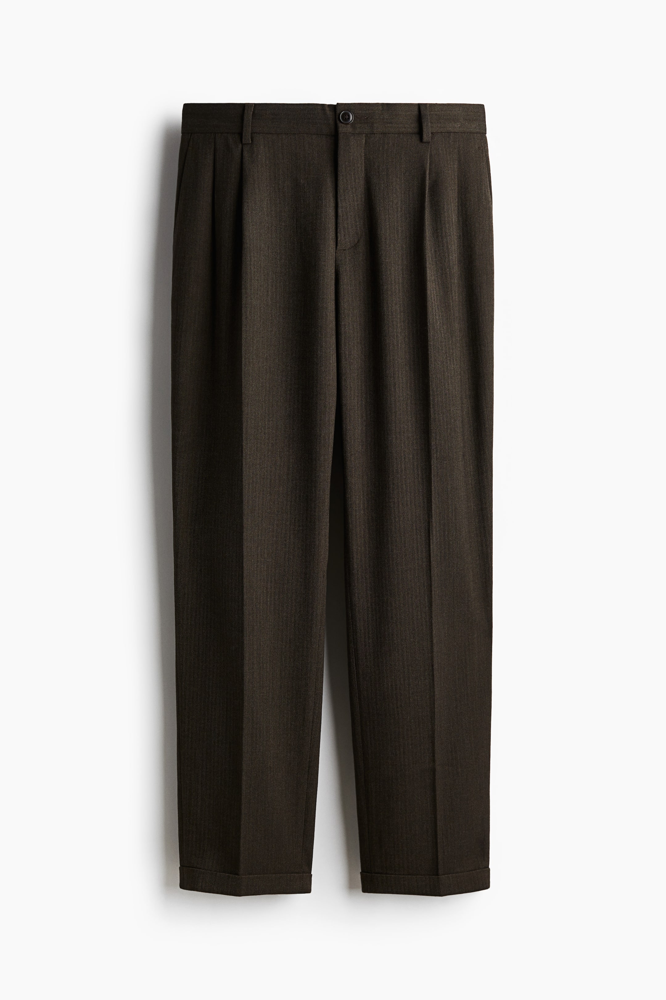 Regular Fit Tailored trousers - Dark brown - Men | H&M GB 5